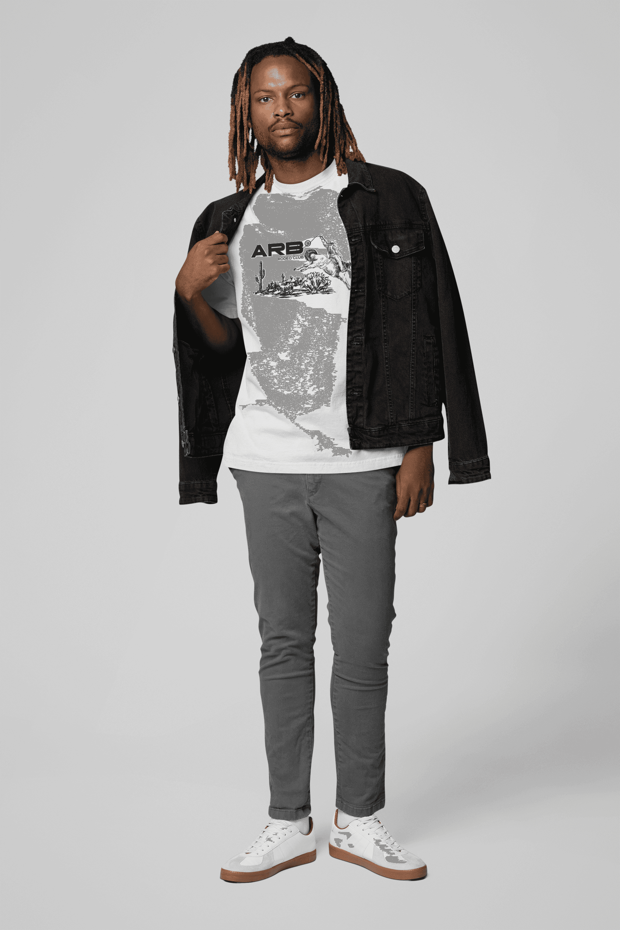 Rodeo Club Oversize Baskılı Beyaz Tişört