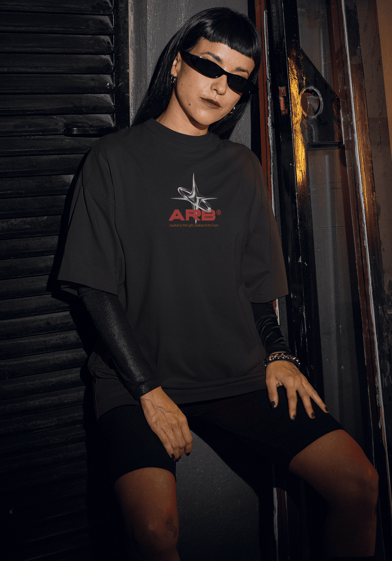 Arb Metal Star Oversize Baskılı Tişört
