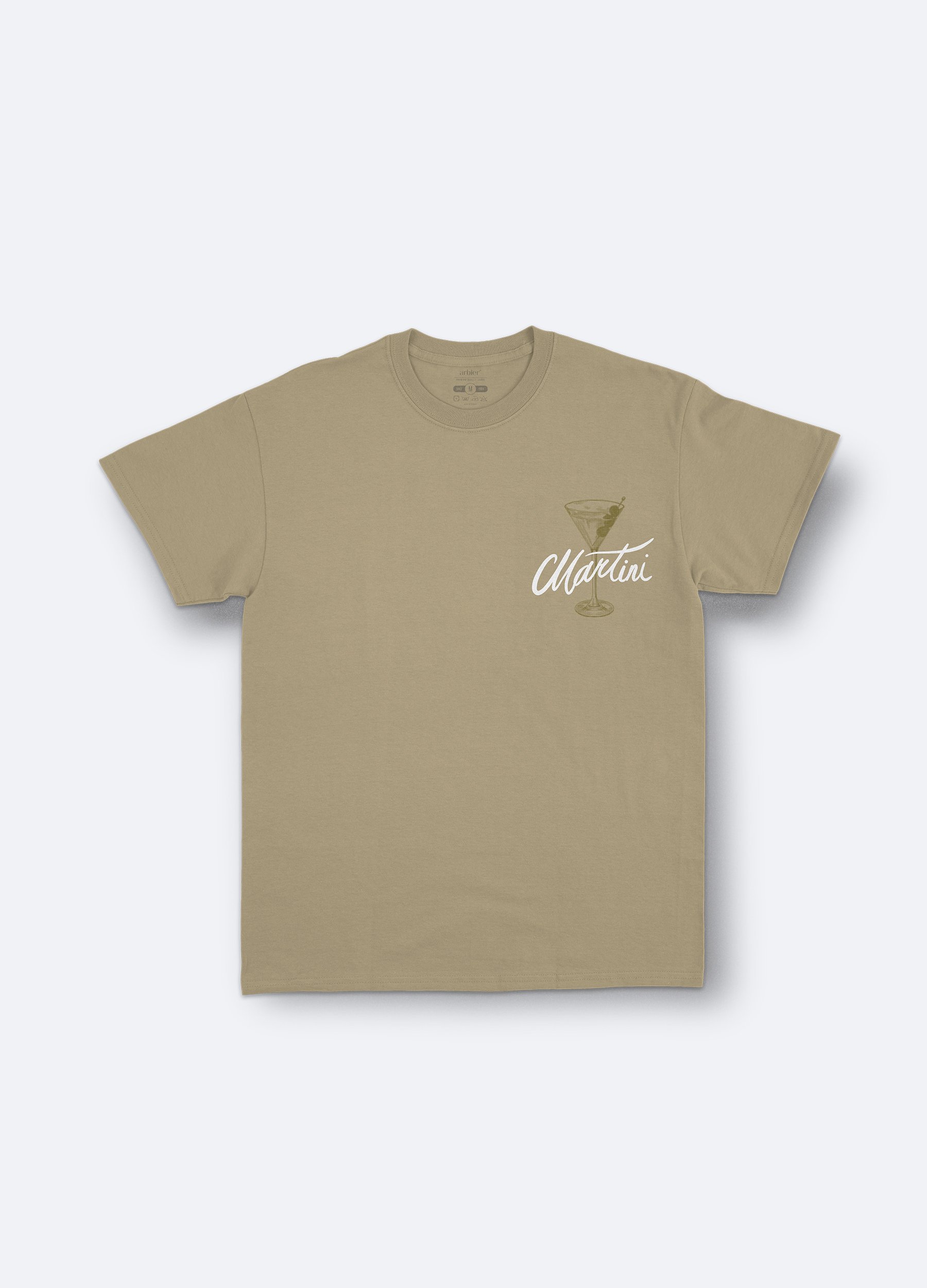 Dirty Martini Oversize Sırt ve Göğüs Baskılı Beyaz Tişört