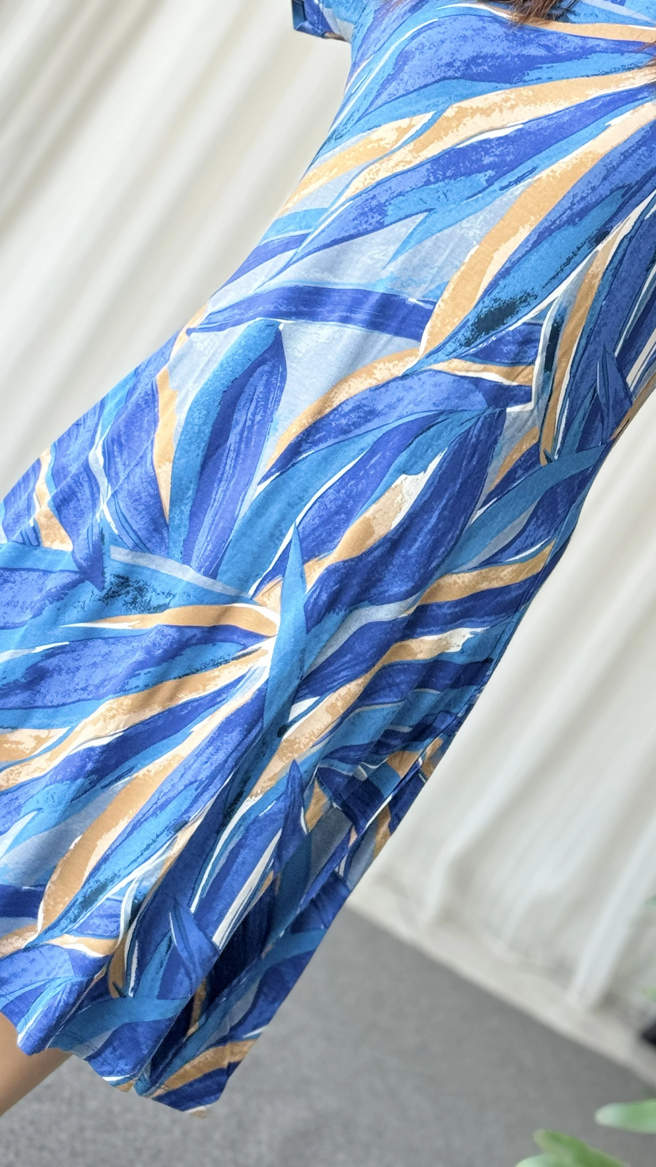 MİDİ BOY PENYE MAVİ ELBİSE 