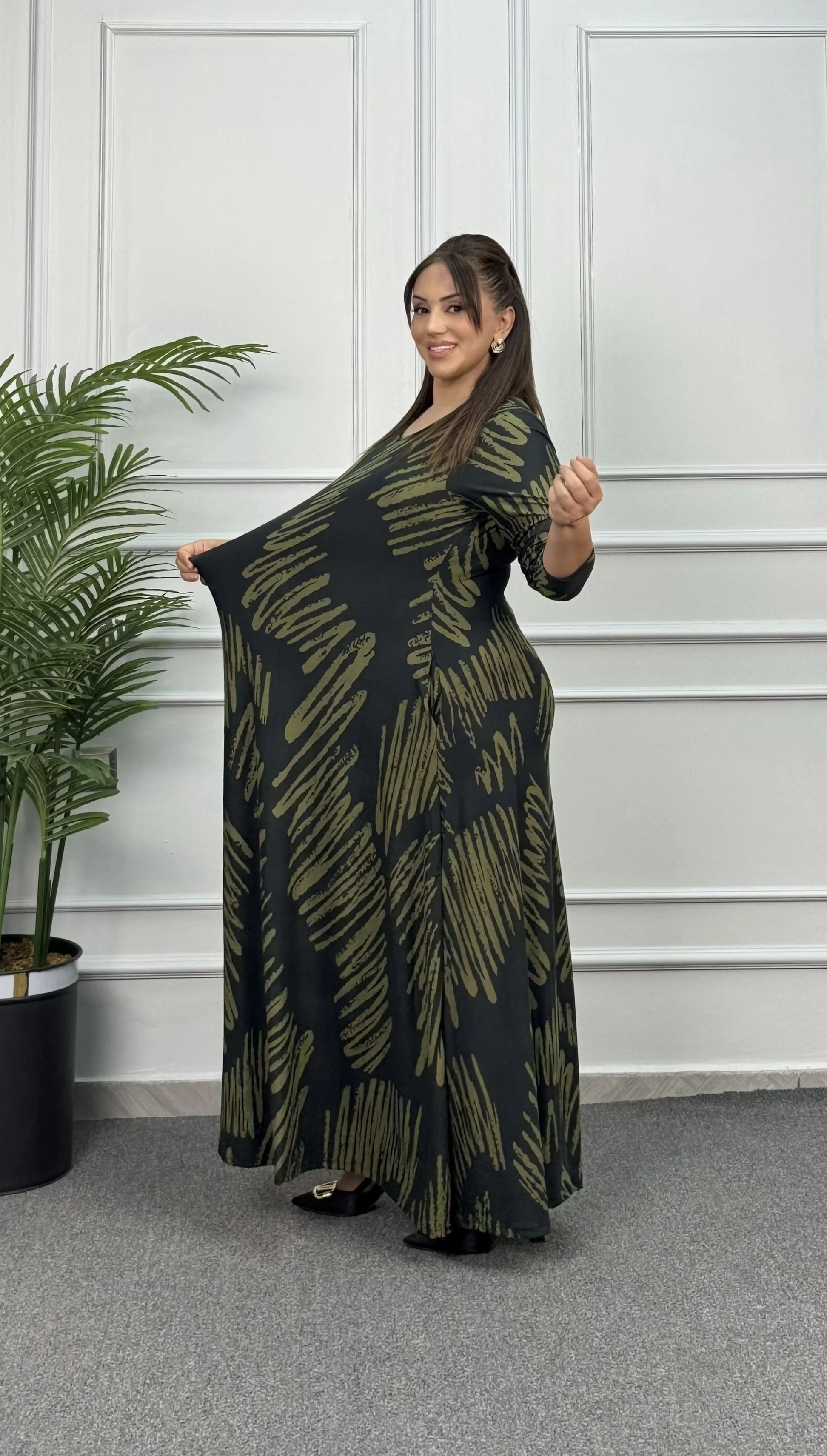 UZUN BİSİKLET YAKA ELBİSE