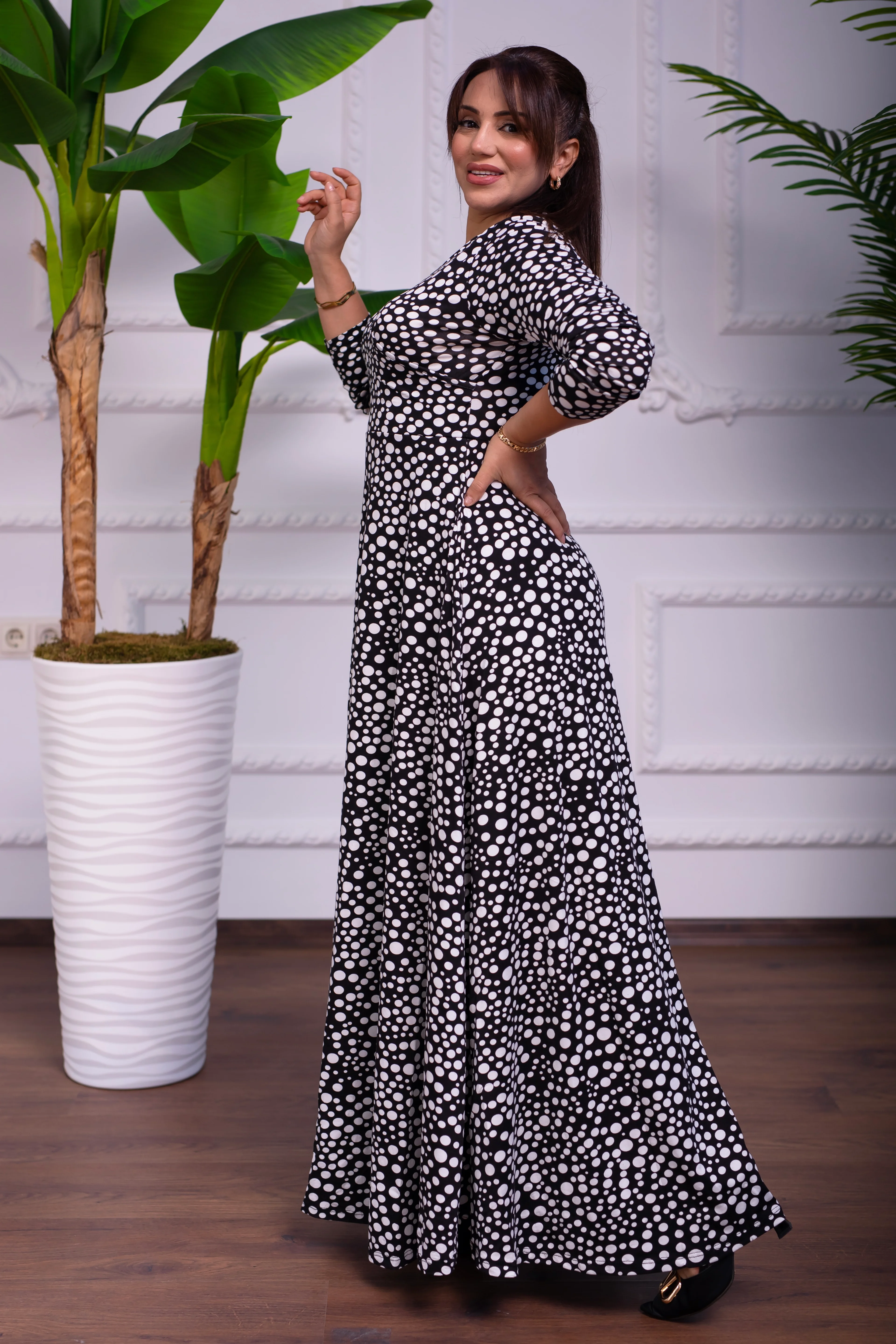 KÜÇÜK PUANLI PENYE ELBİSE 