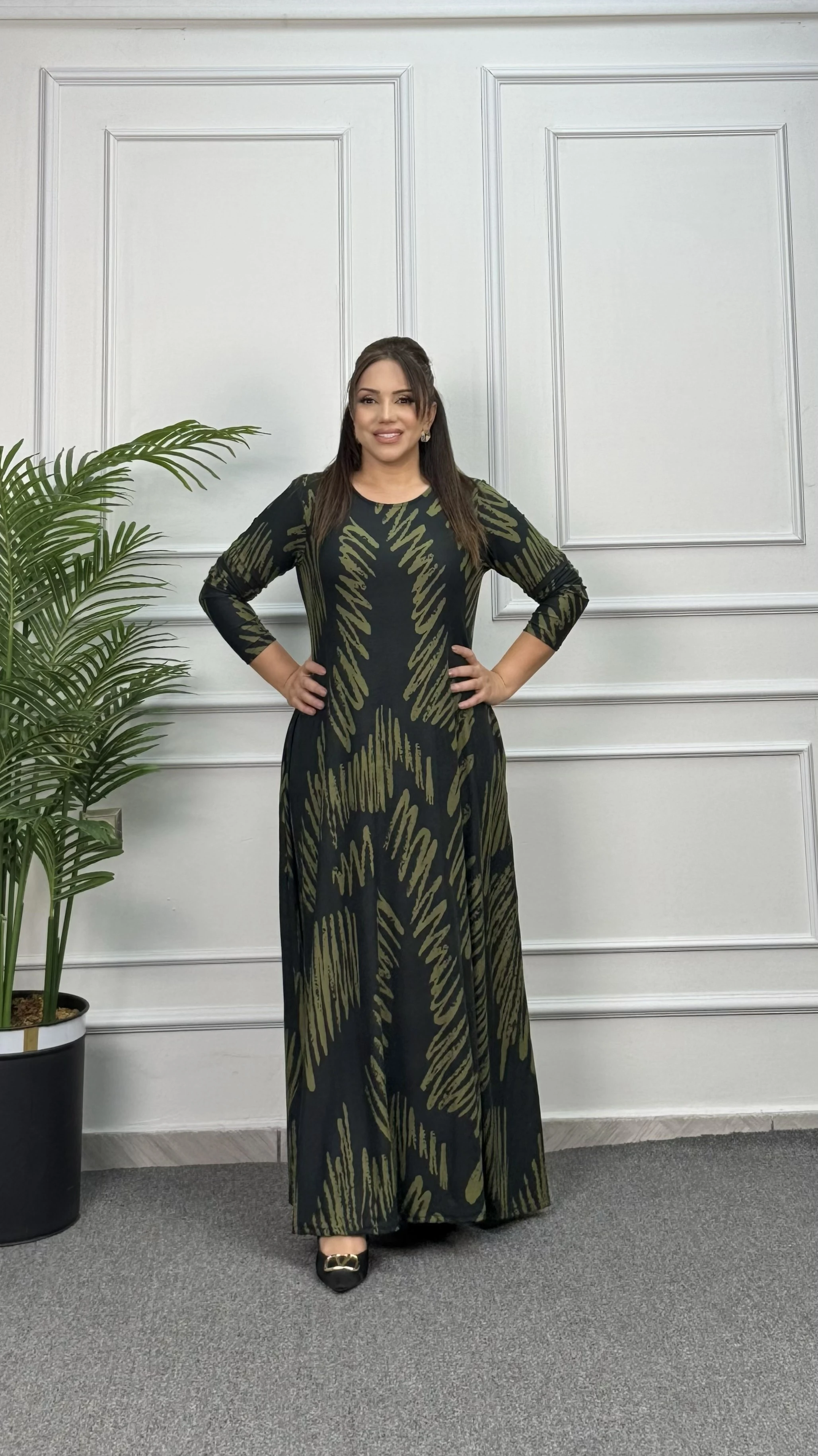 UZUN BİSİKLET YAKA ELBİSE