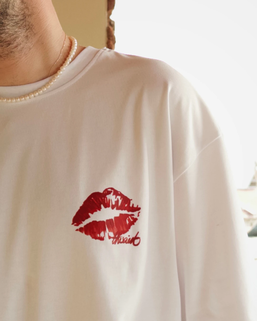 Red Kiss Oversize T-shirt