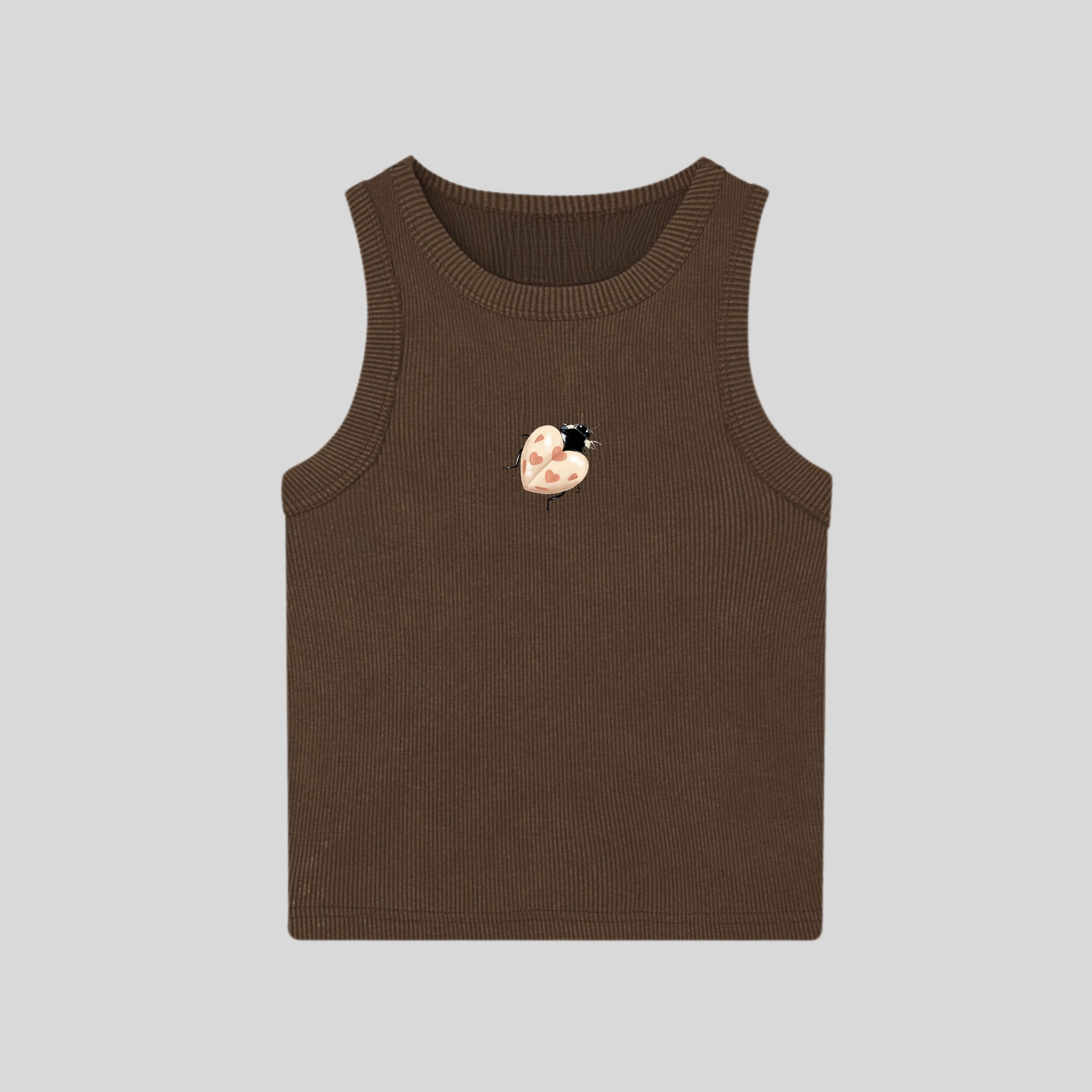 Ladybird Brown Tank Top