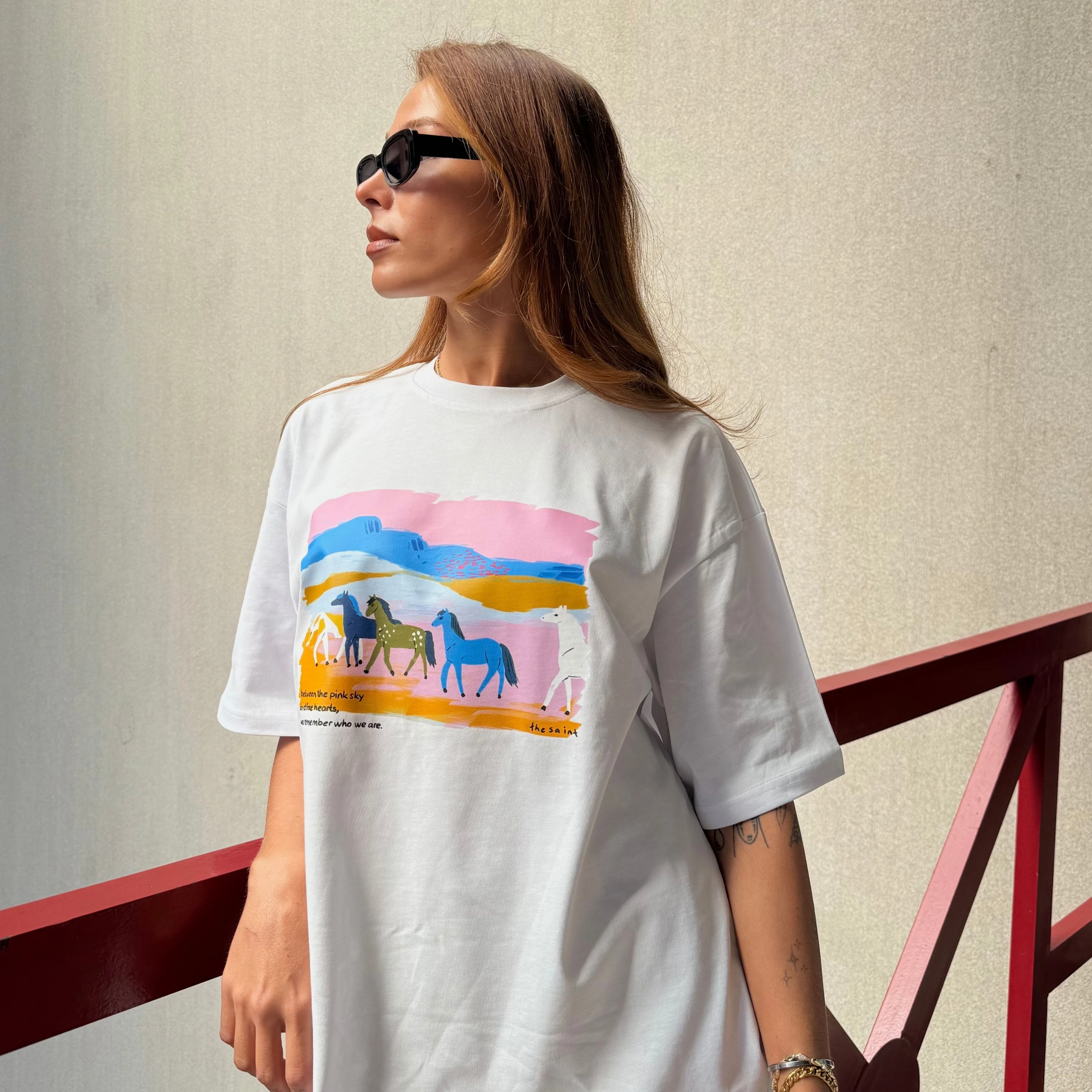 Pink Horse Overize T-shirt