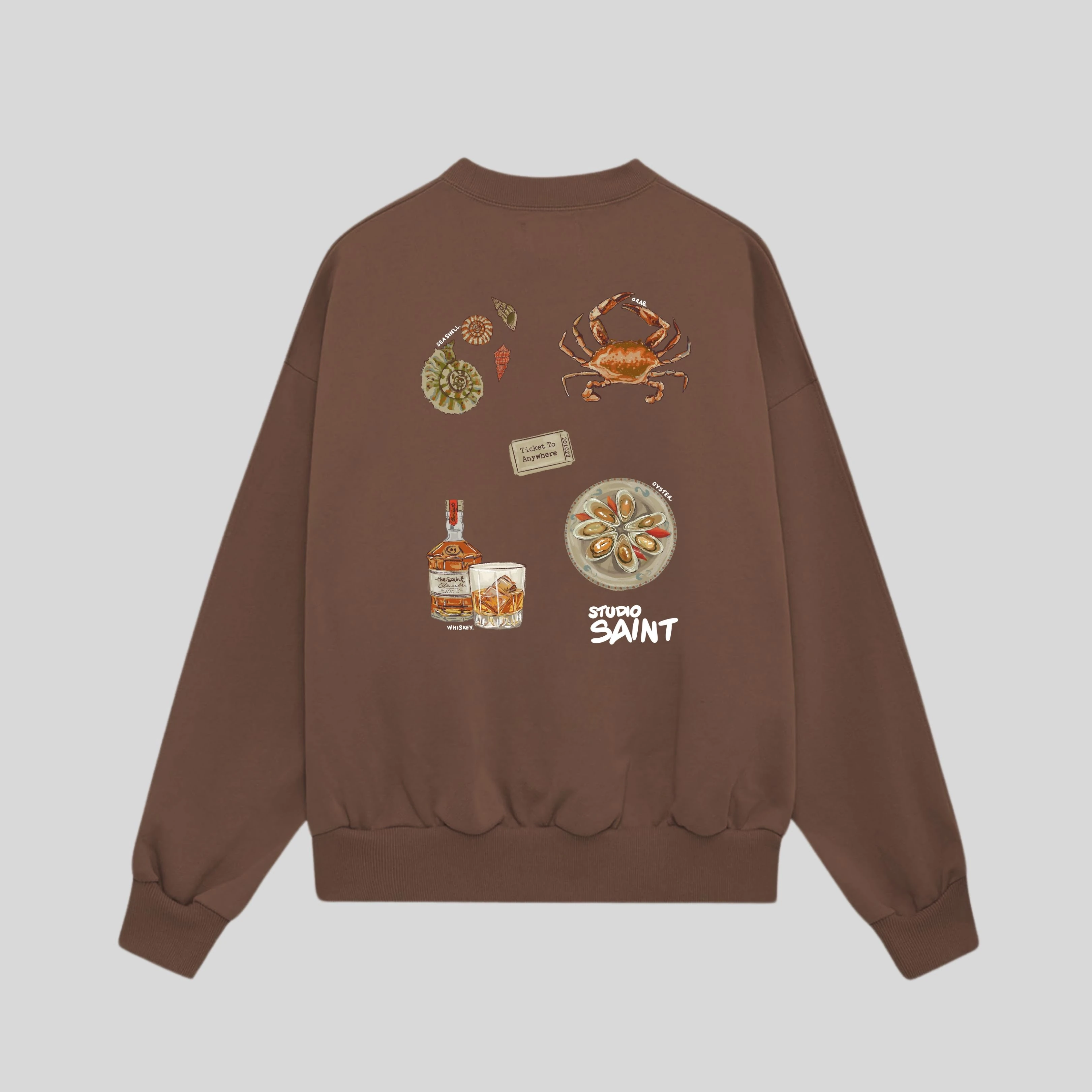 Brown Whiskey Oversize Sweatshirt