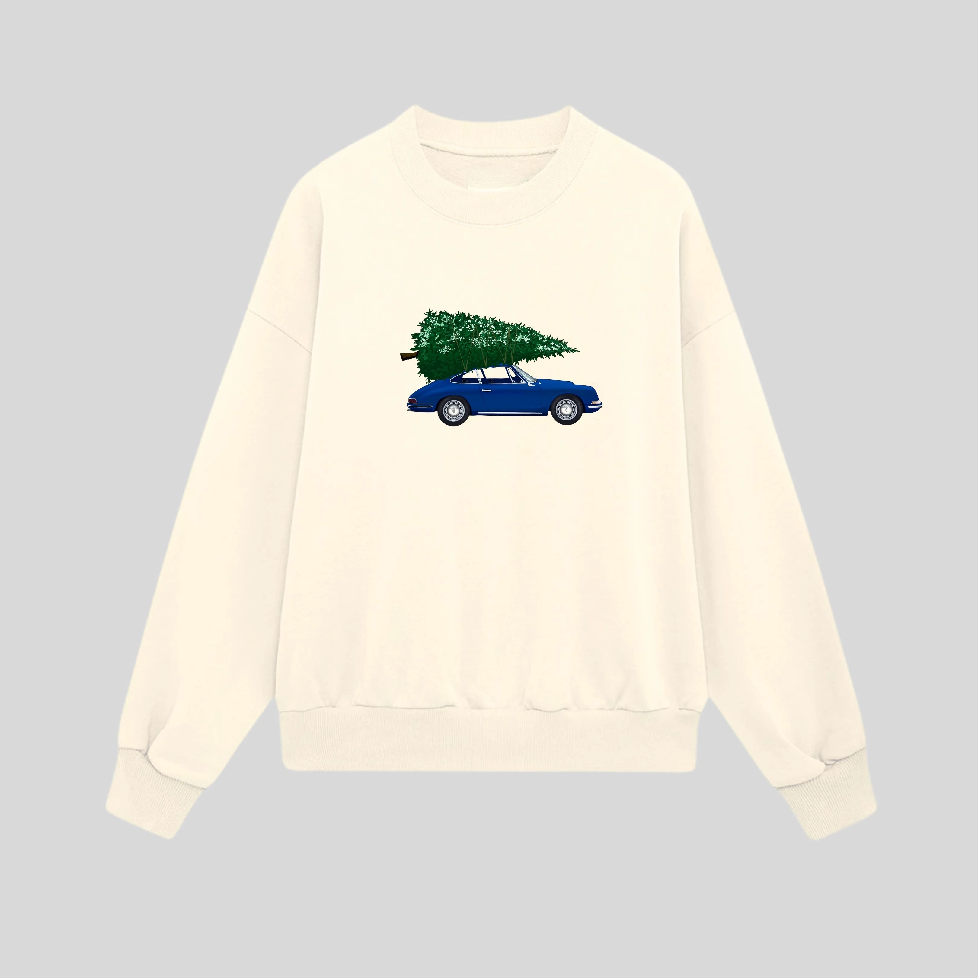 Blue Car Oversize Sweatshirt
