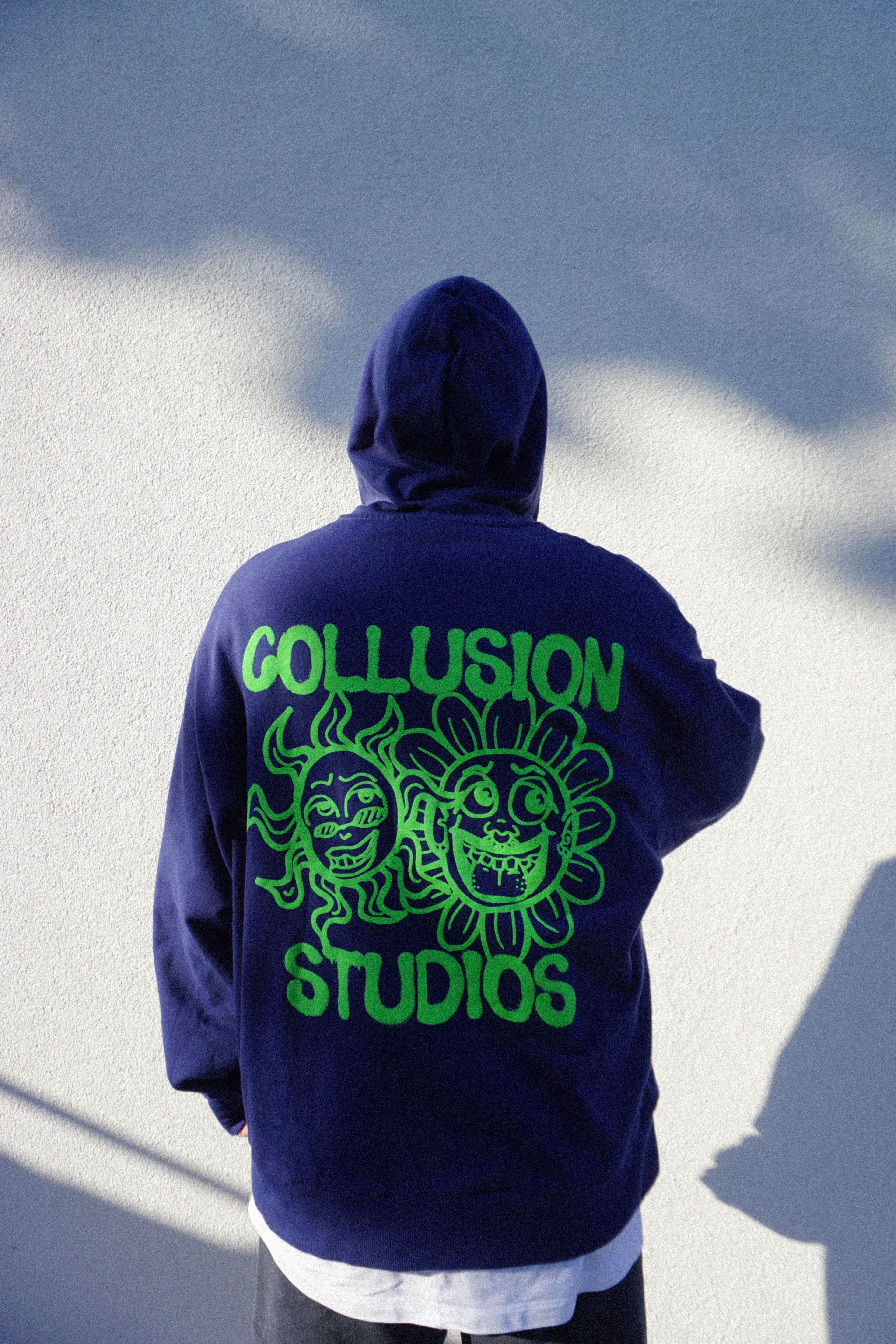 Collusion Studio Oversize Lacivert Hoodie