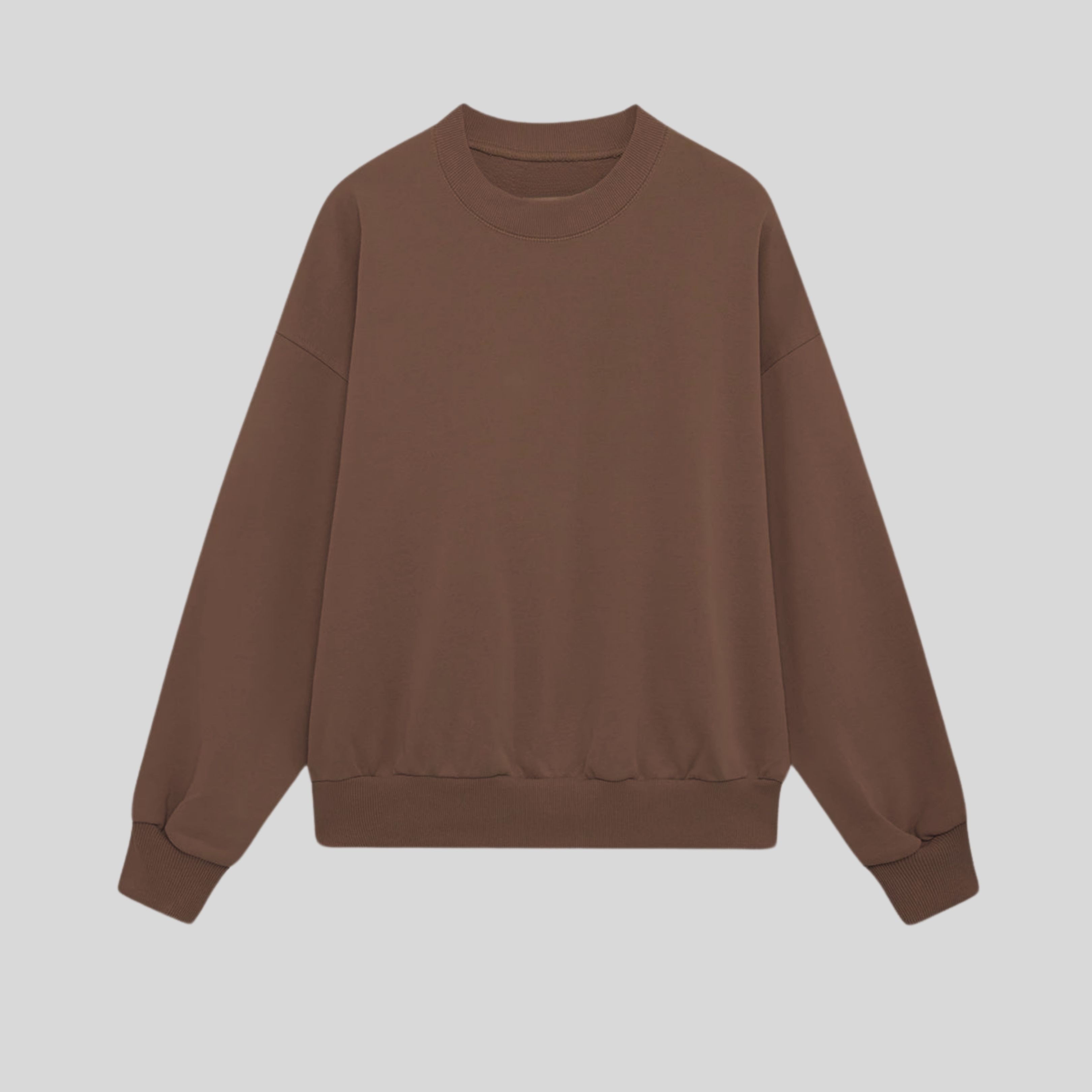 Brown Basic Oversize Sweatshirt