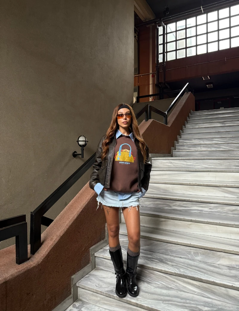 Brown Vitaco Oversize Sweatshirt