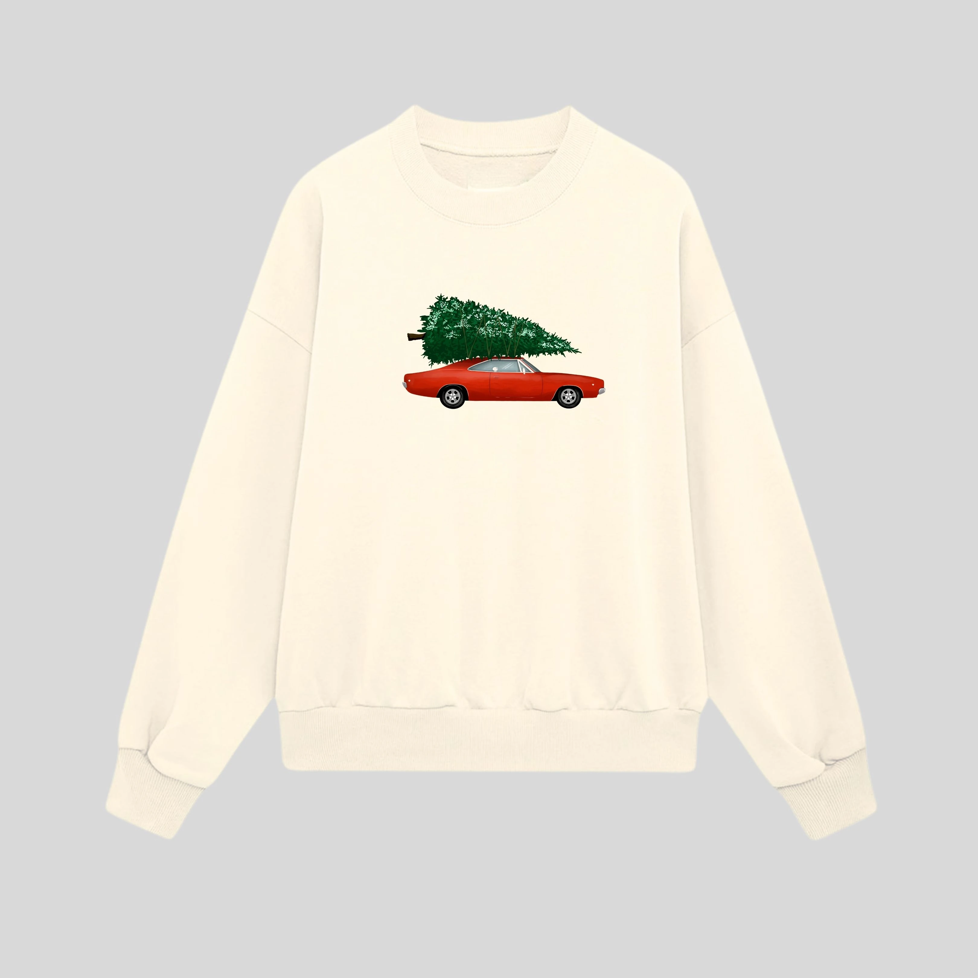 Red Car Oversize Sweatshirt
