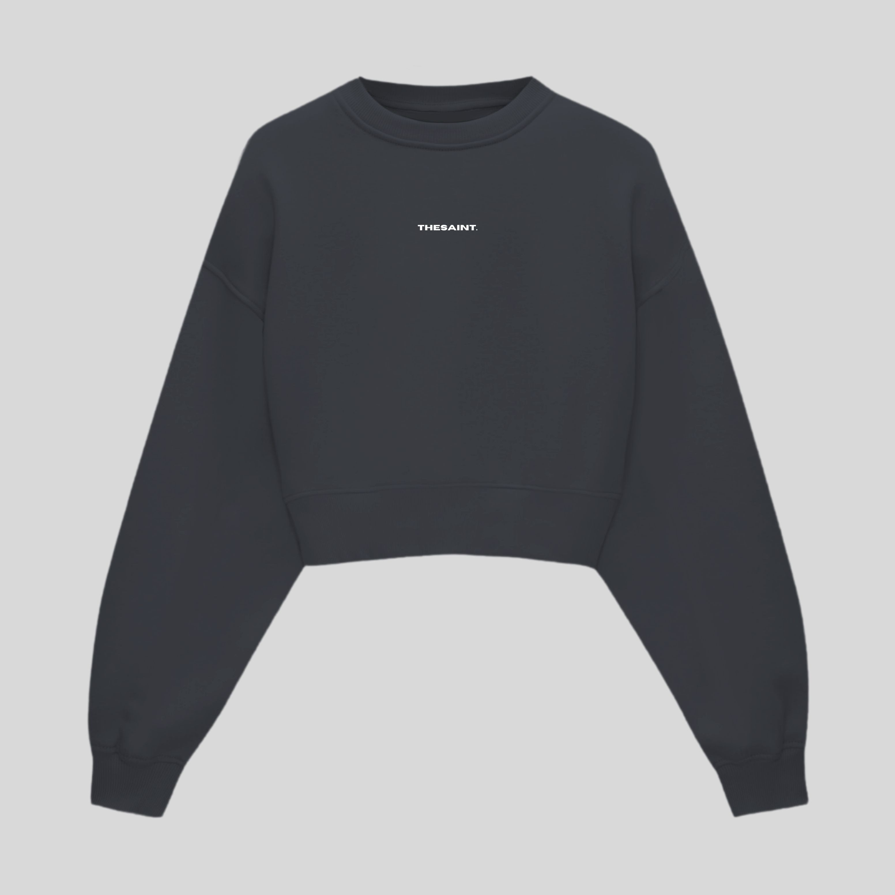 Antrasit Crop Sweatshirt