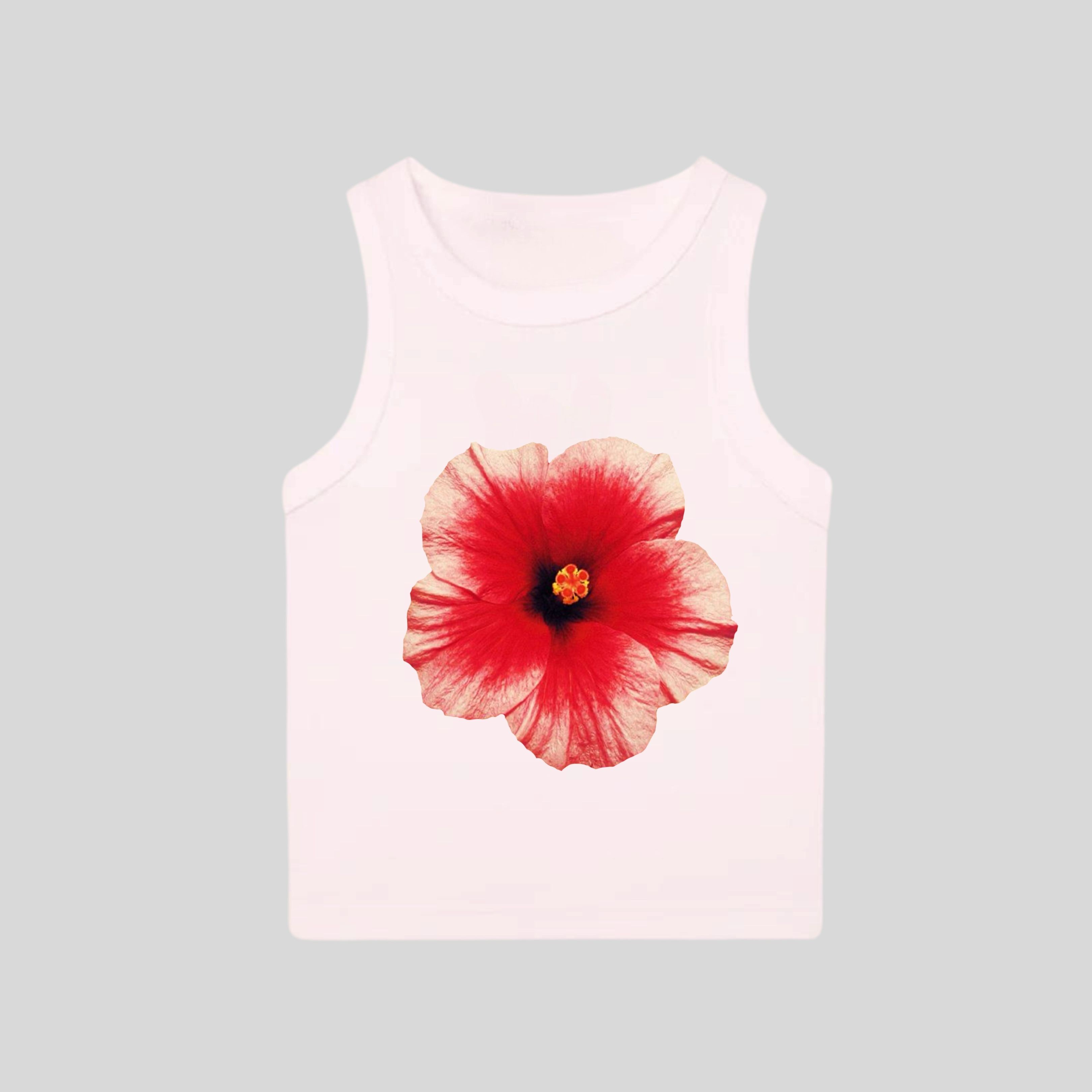 Pink Flower Tank Top