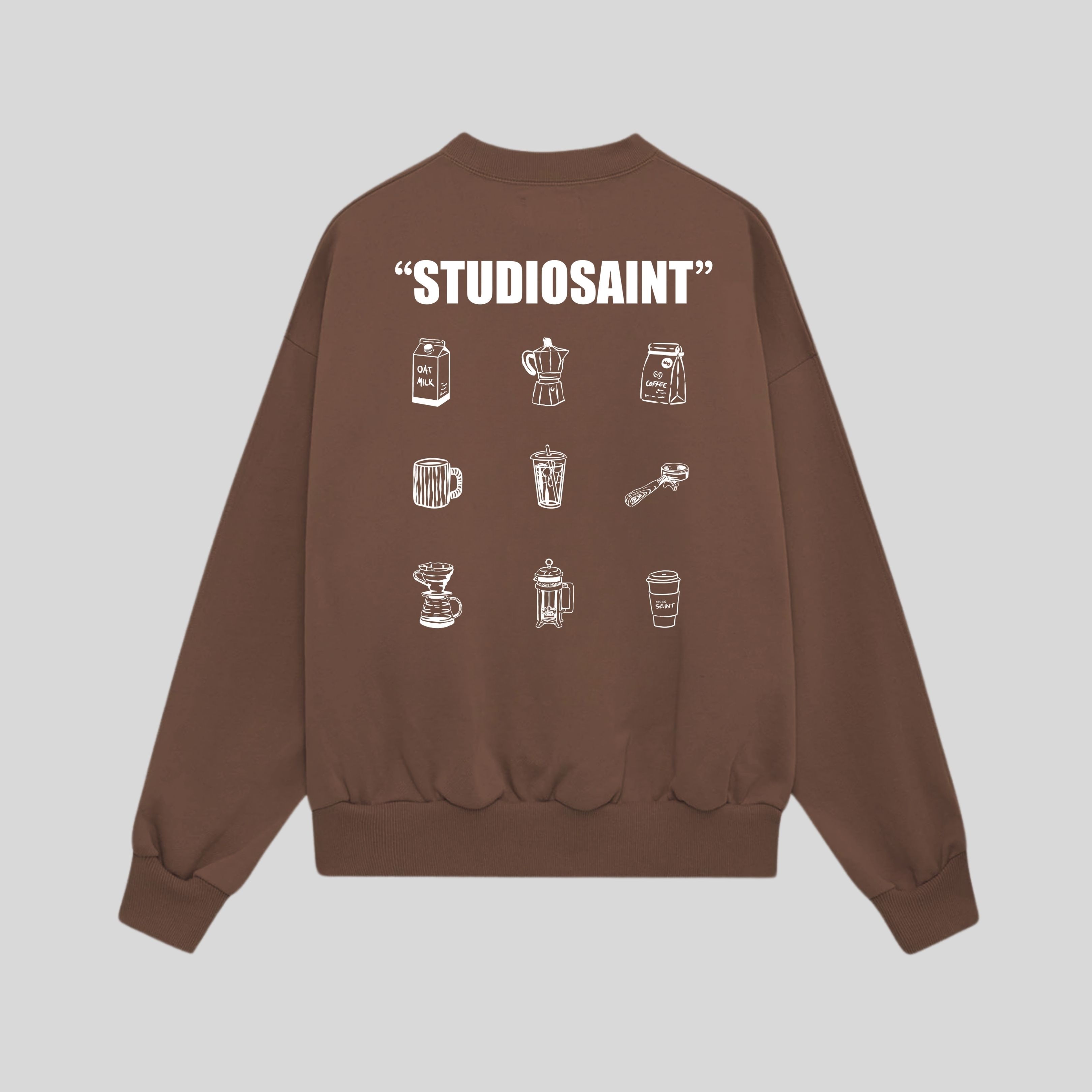 Brown Coffee Oversize Sweatshirt