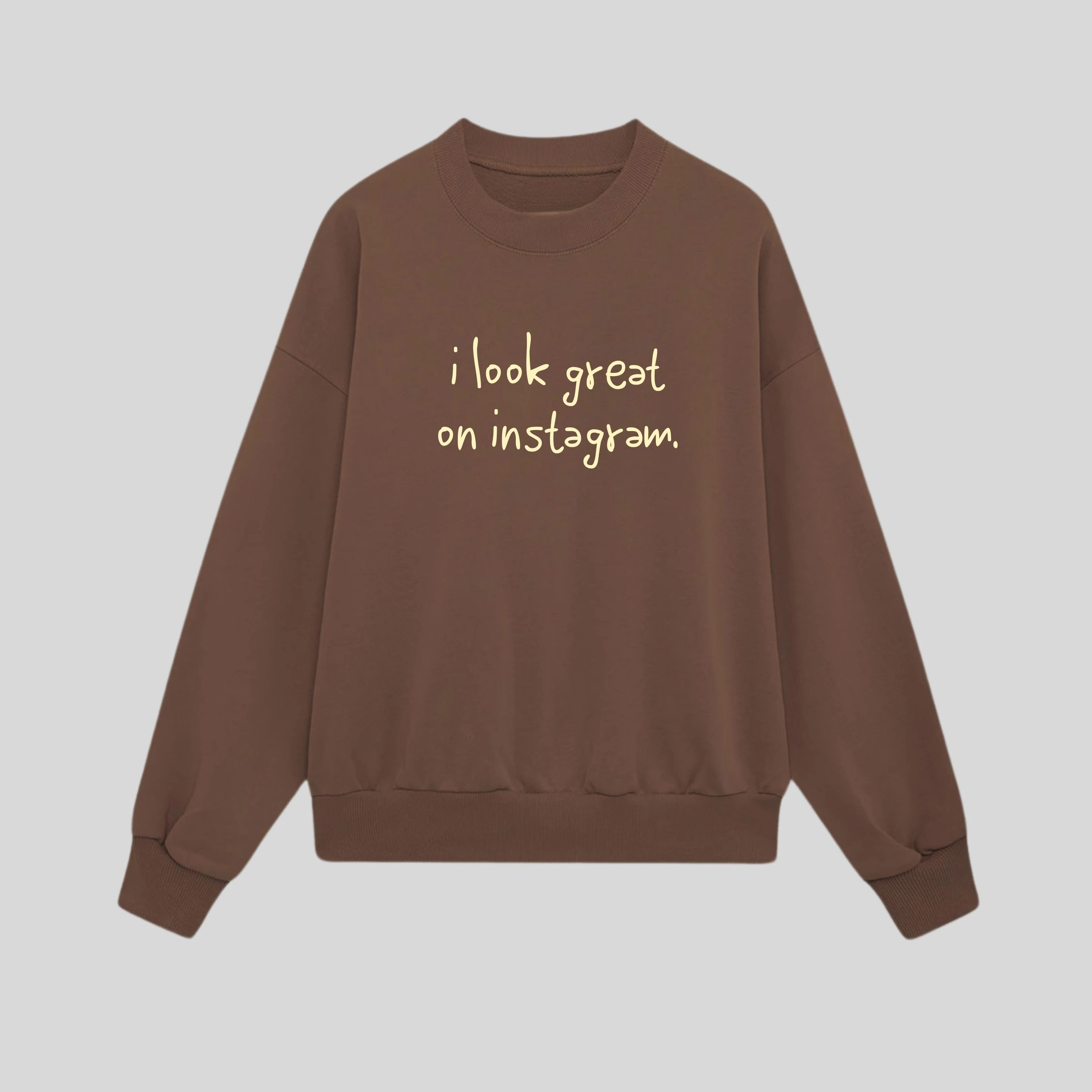 Brown Look Great Oversize Sweatshirt