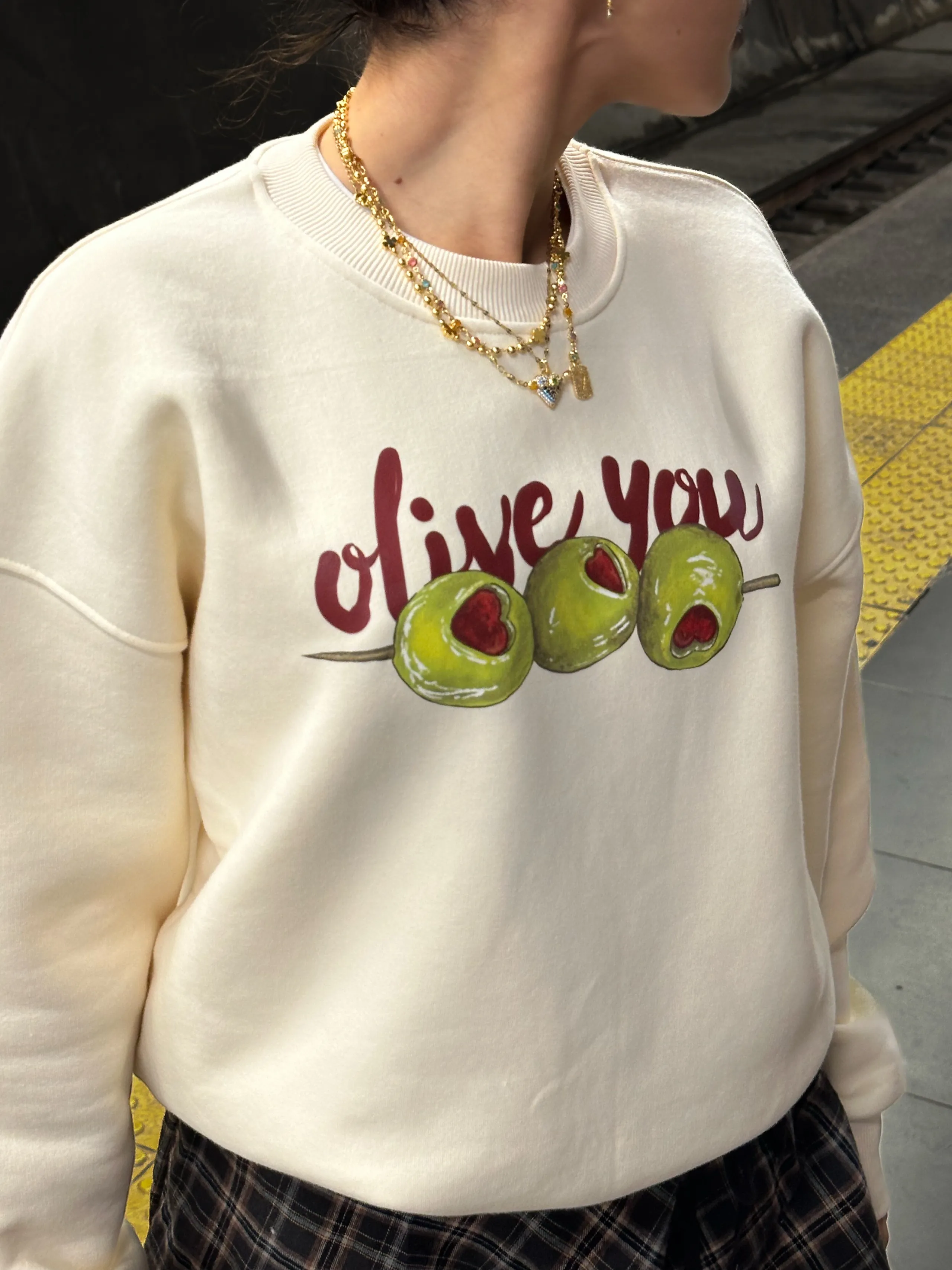 Olive You Oversize Sweatshirt