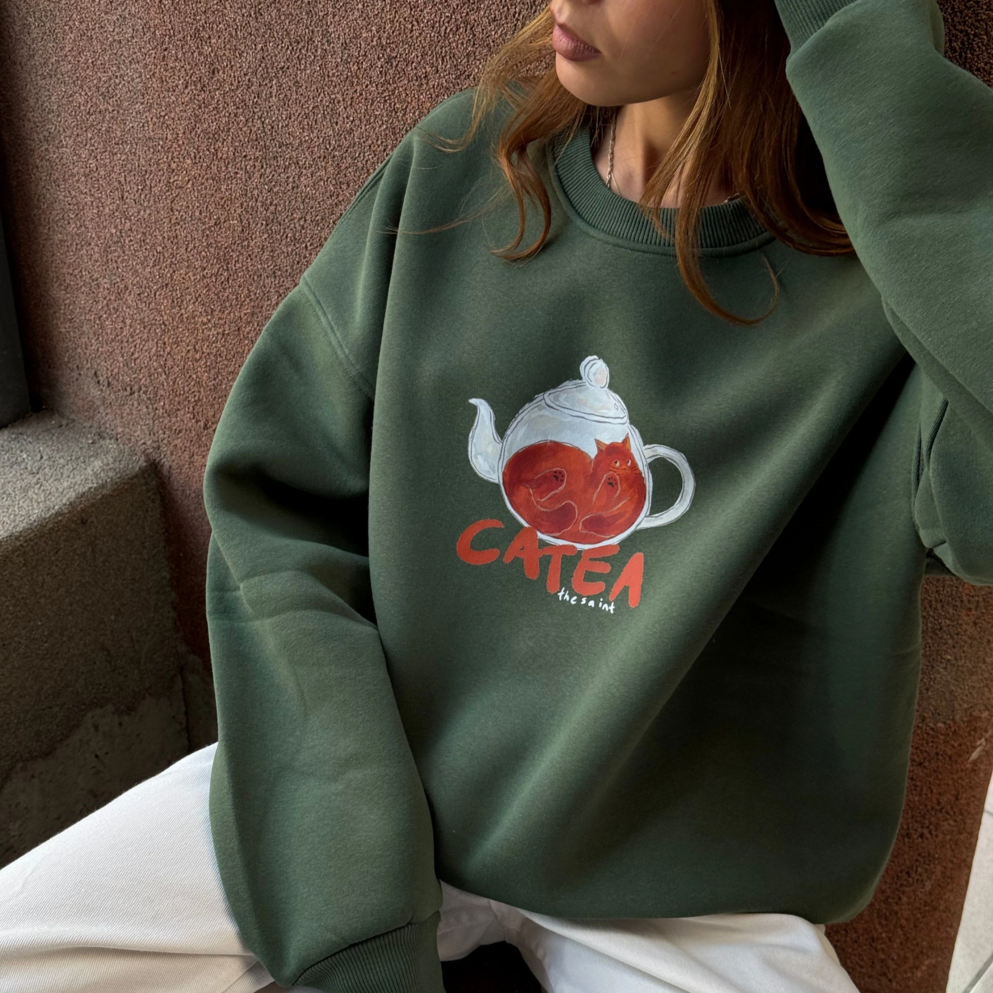Green Catea Oversize Sweatshirt