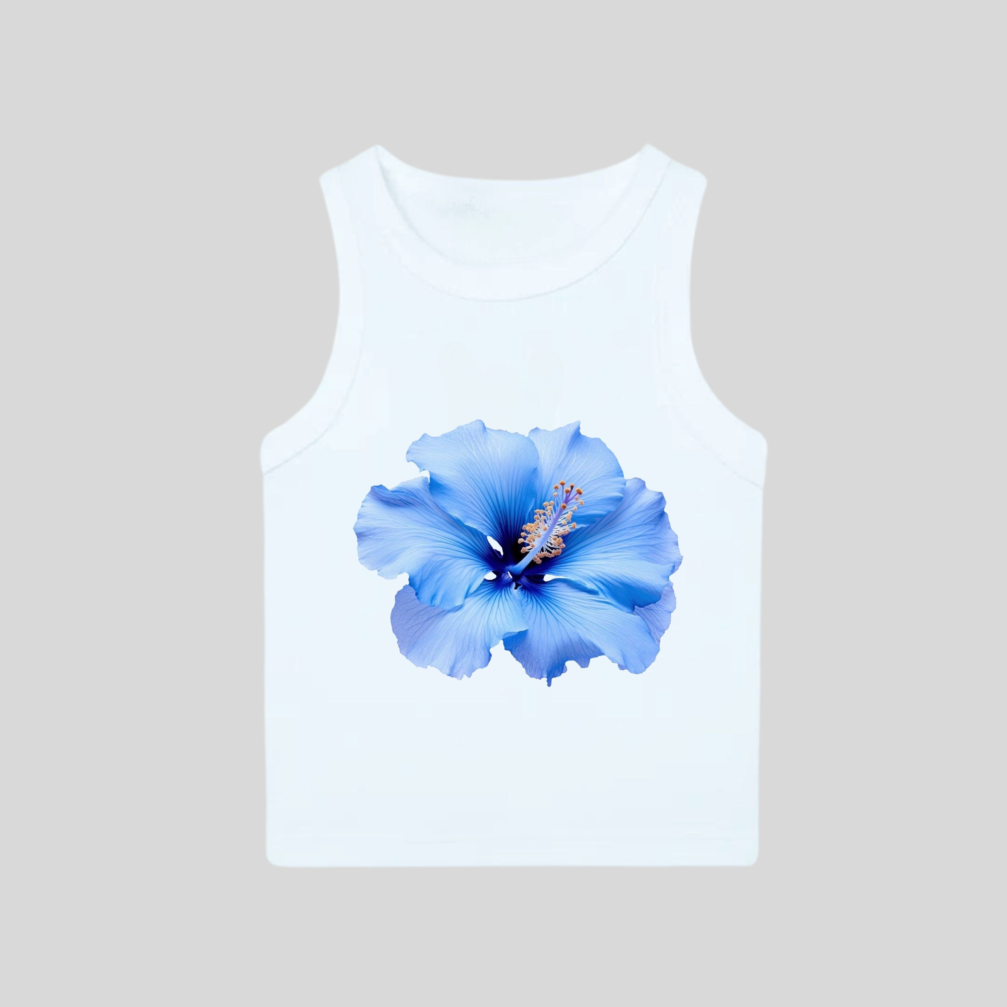 Blue Flower Tank Top