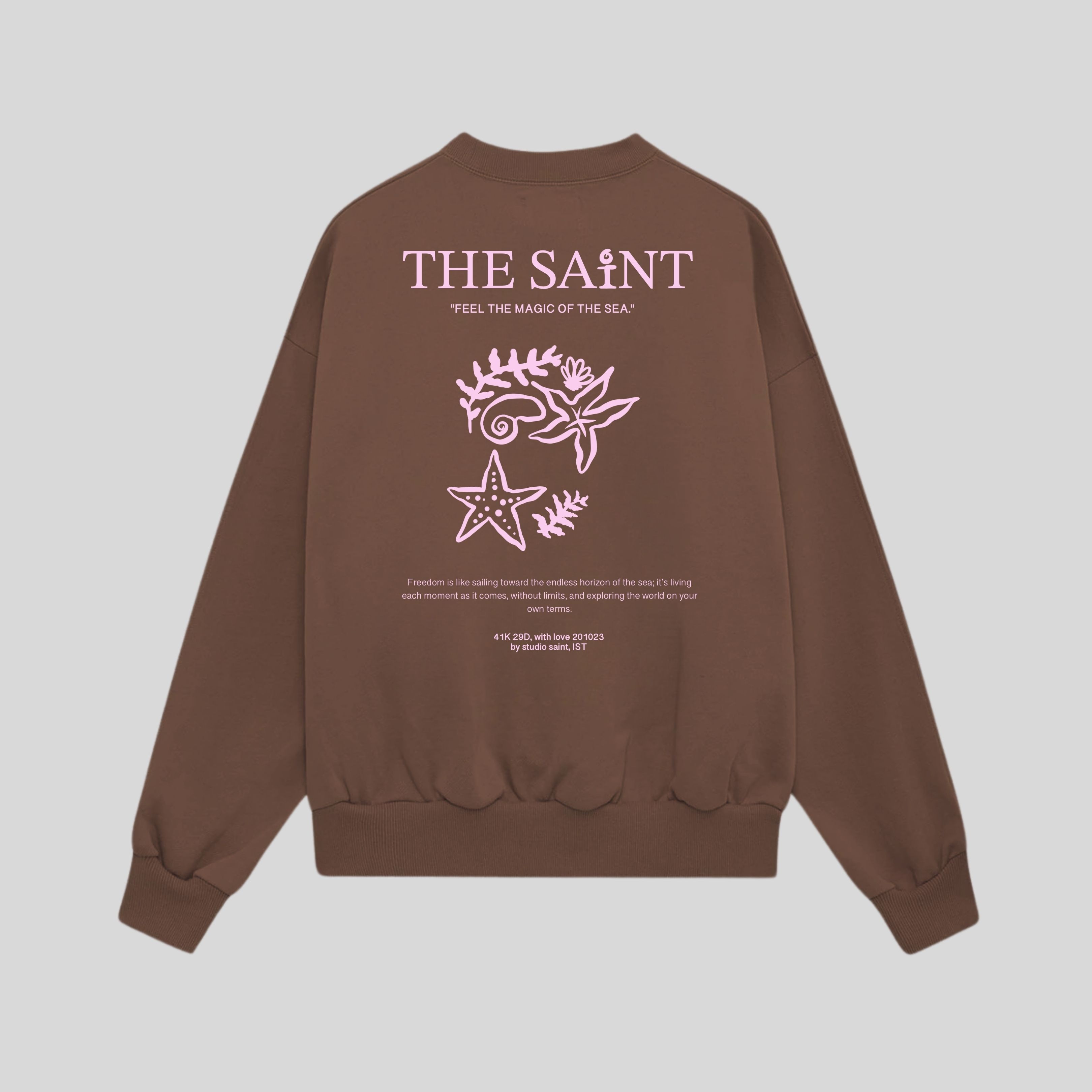 Brown Sea Oversize Sweatshirt