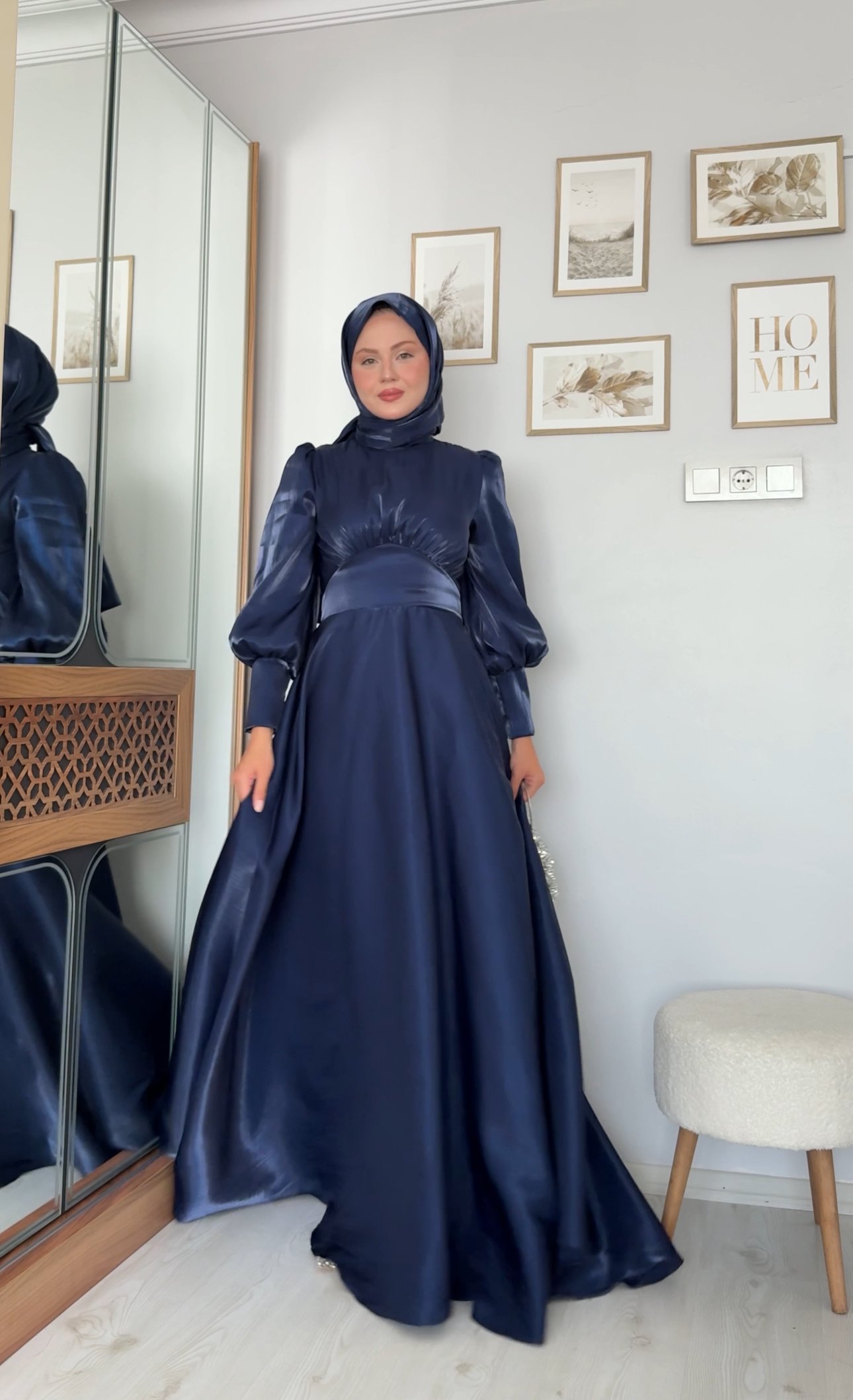 NEVA ABİYE LACİVERT 