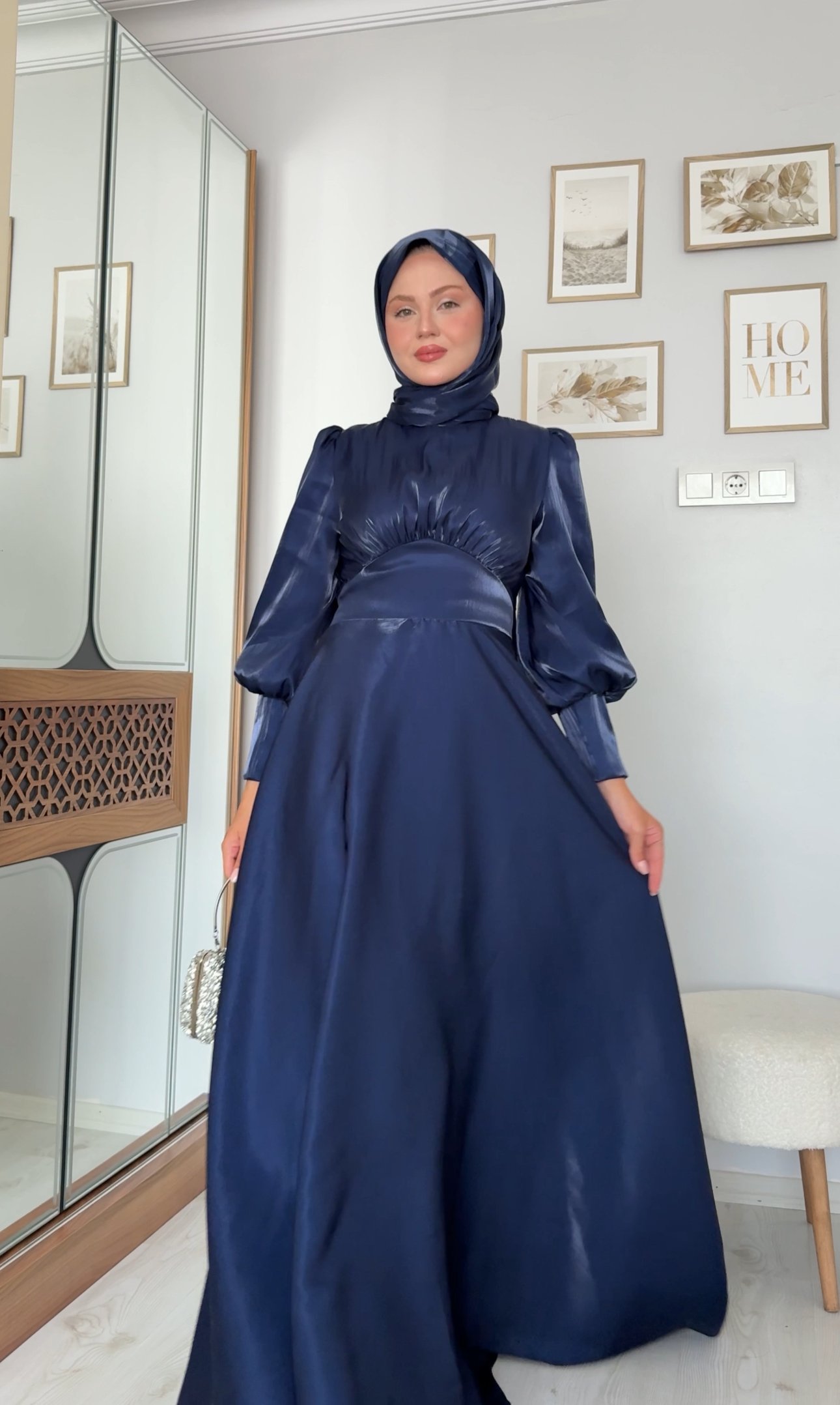 NEVA ABİYE LACİVERT 