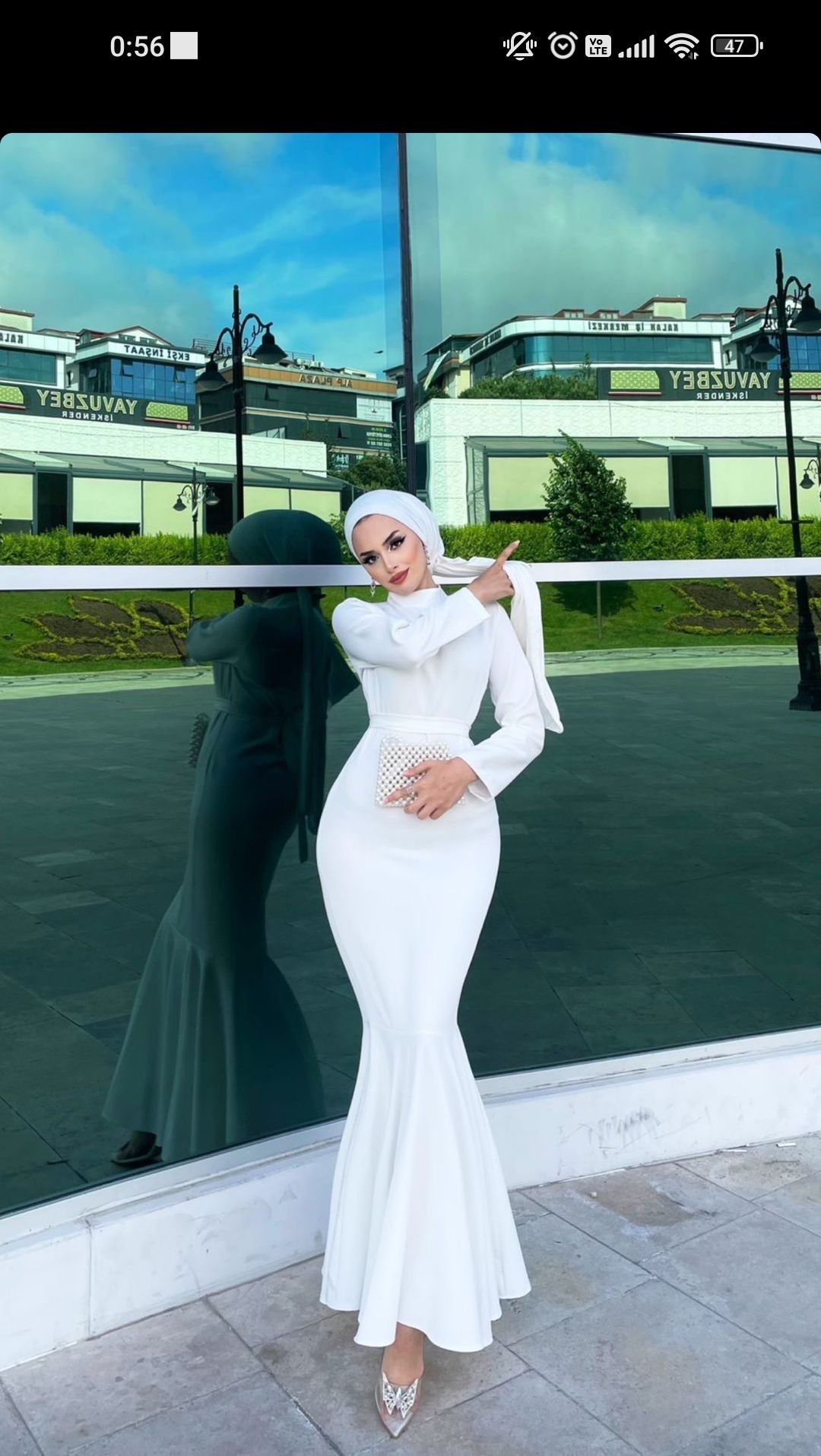 BALIK ABİYE BEYAZ