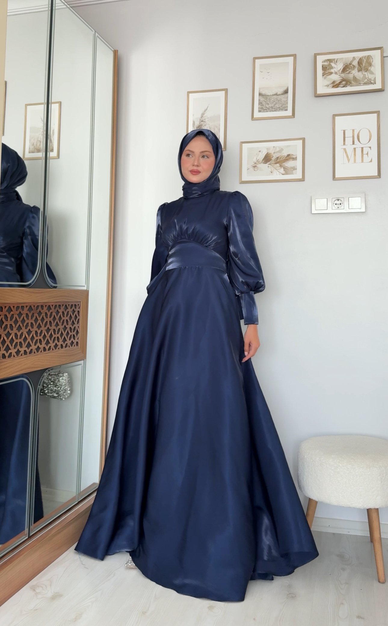 NEVA ABİYE LACİVERT 