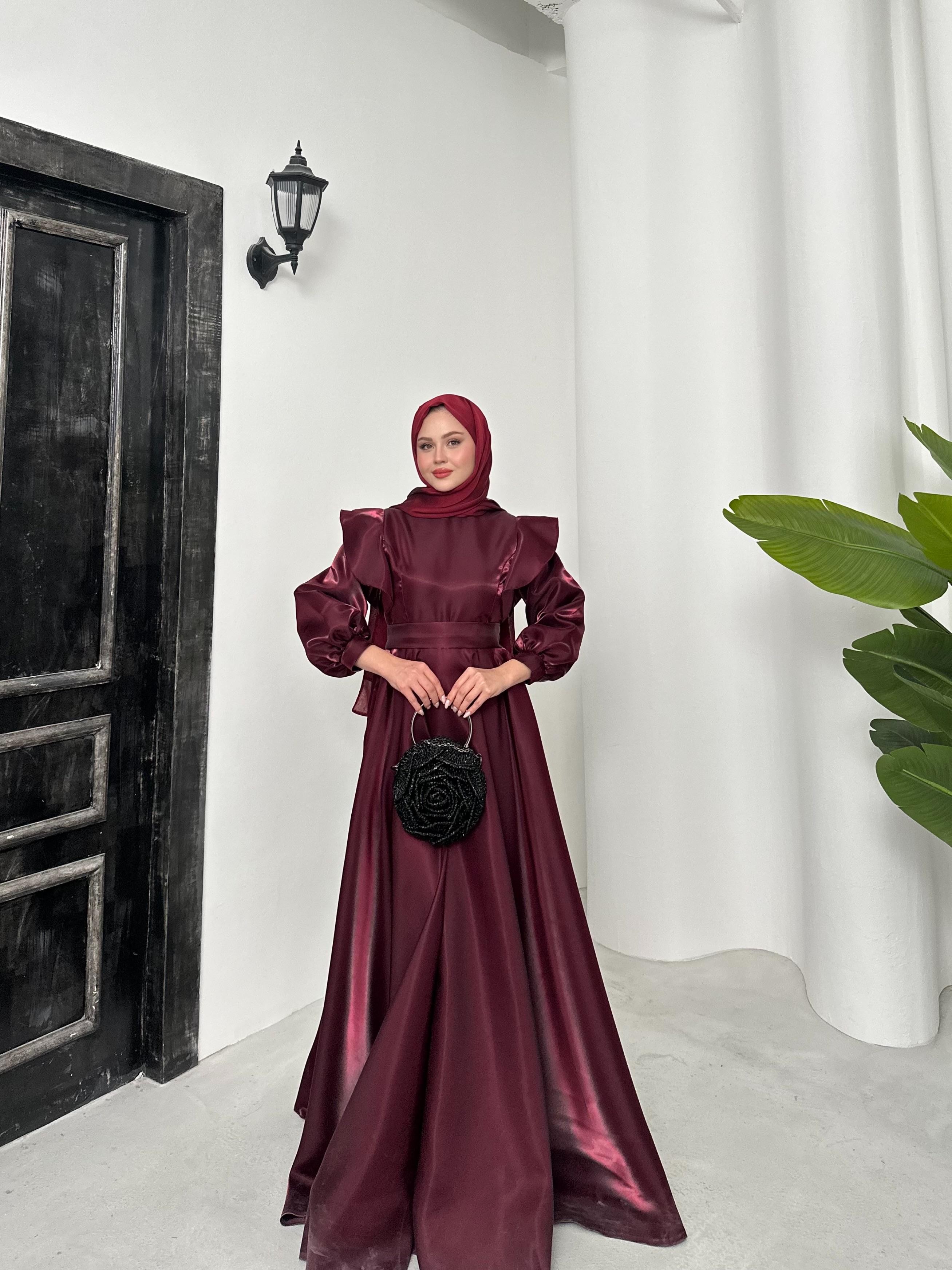 Safir Şal Bordo