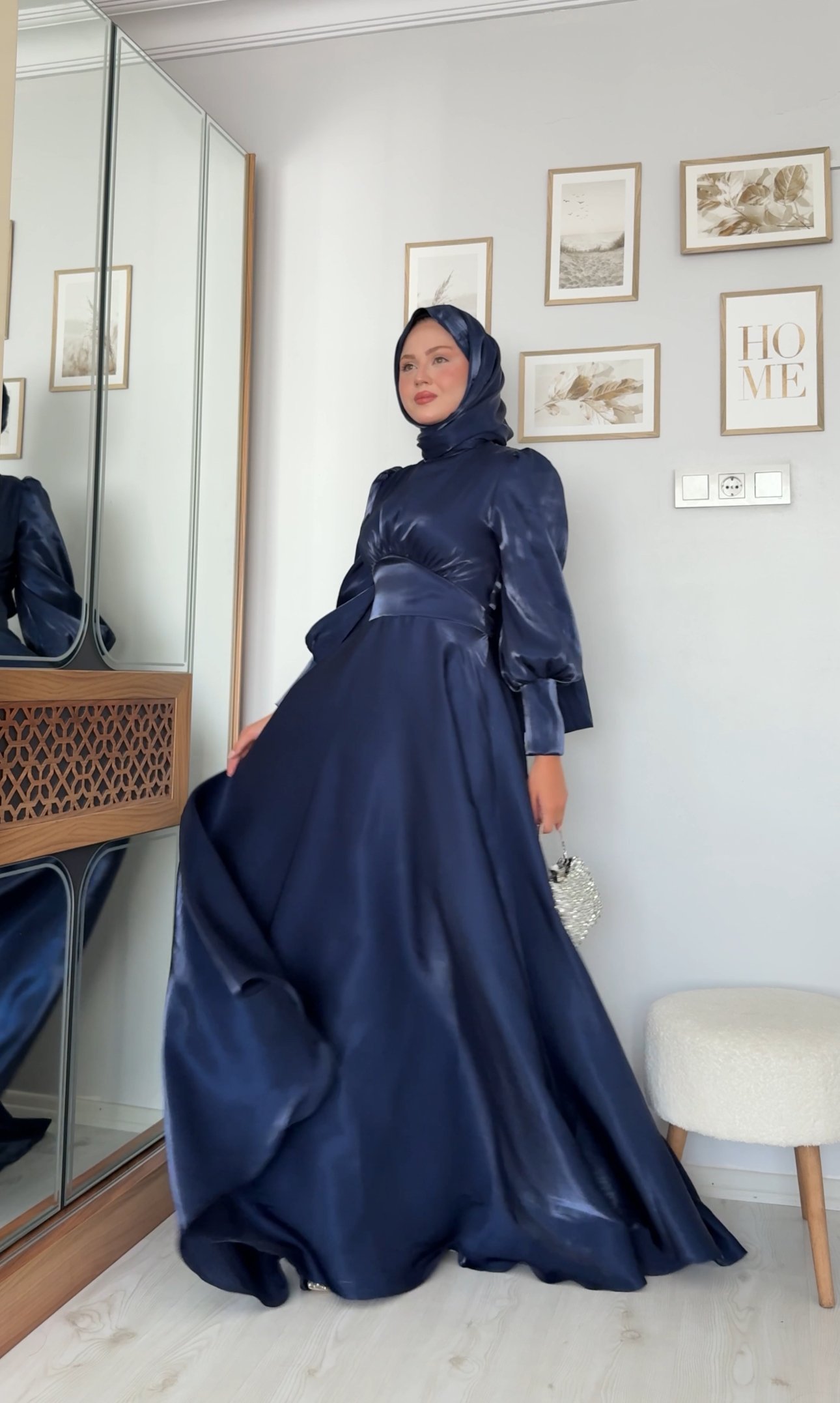 NEVA ABİYE LACİVERT 
