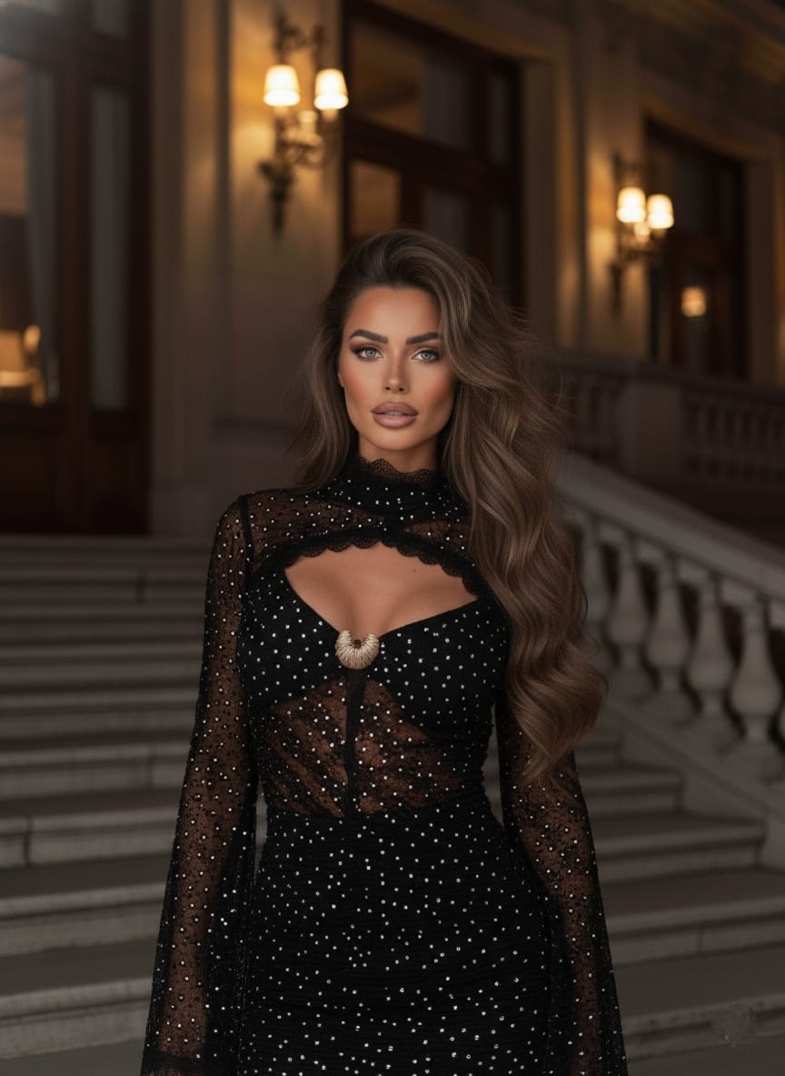 Büzgülü Tasarım Mini Elbise