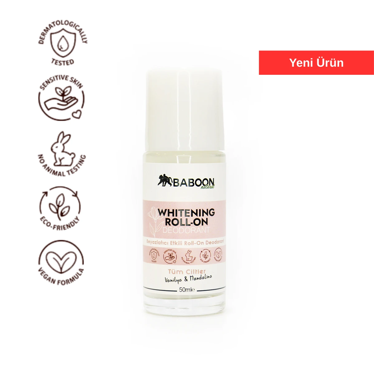 Whitening Roll-On Deodorant – Vanilya & Mandalina | Alüminyum İçermez