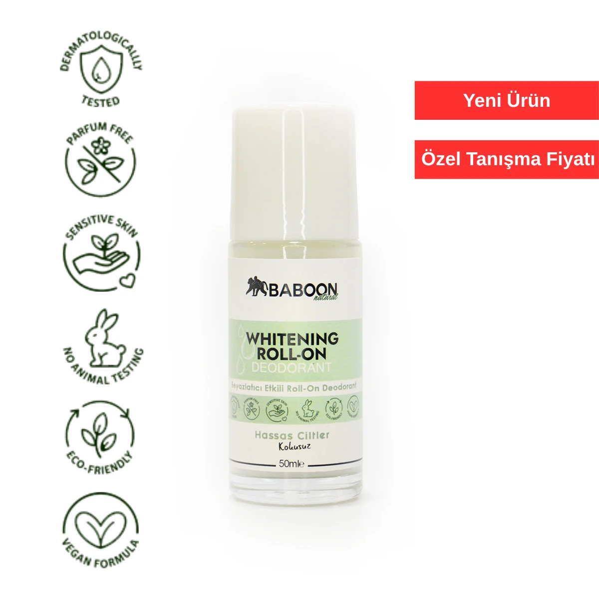 Whitening Roll-On Deodorant – Kokusuz (Hassas Ciltler)