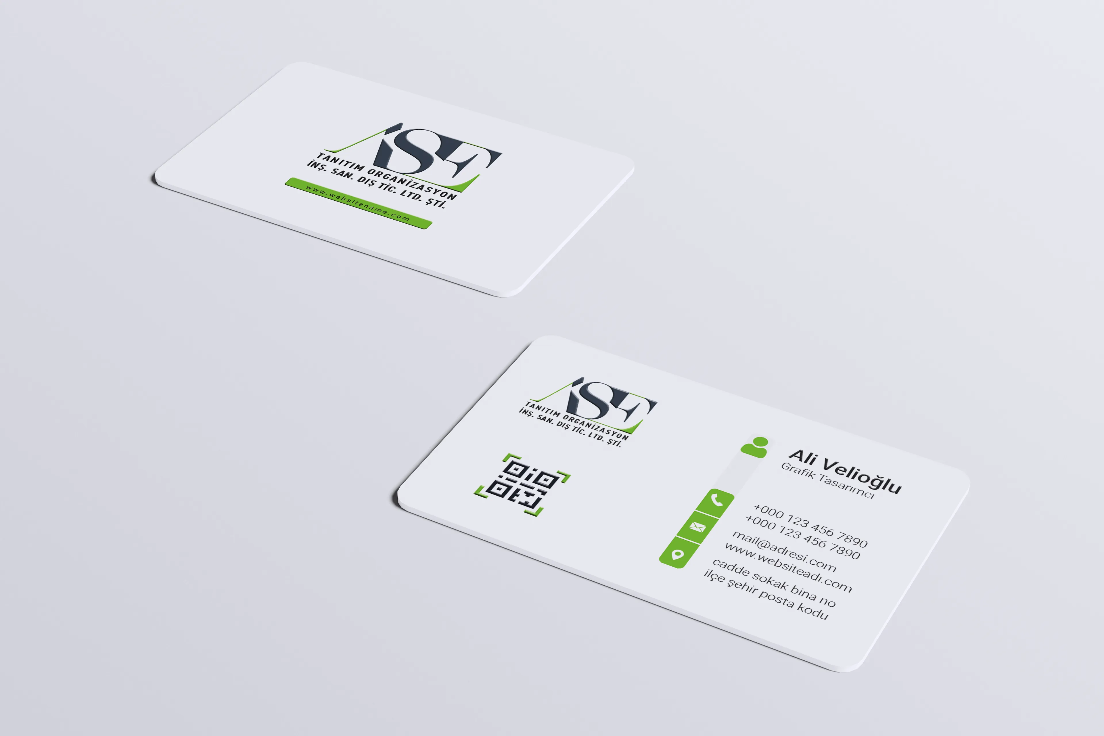 Oval Kesim Sıvama Kartvizit