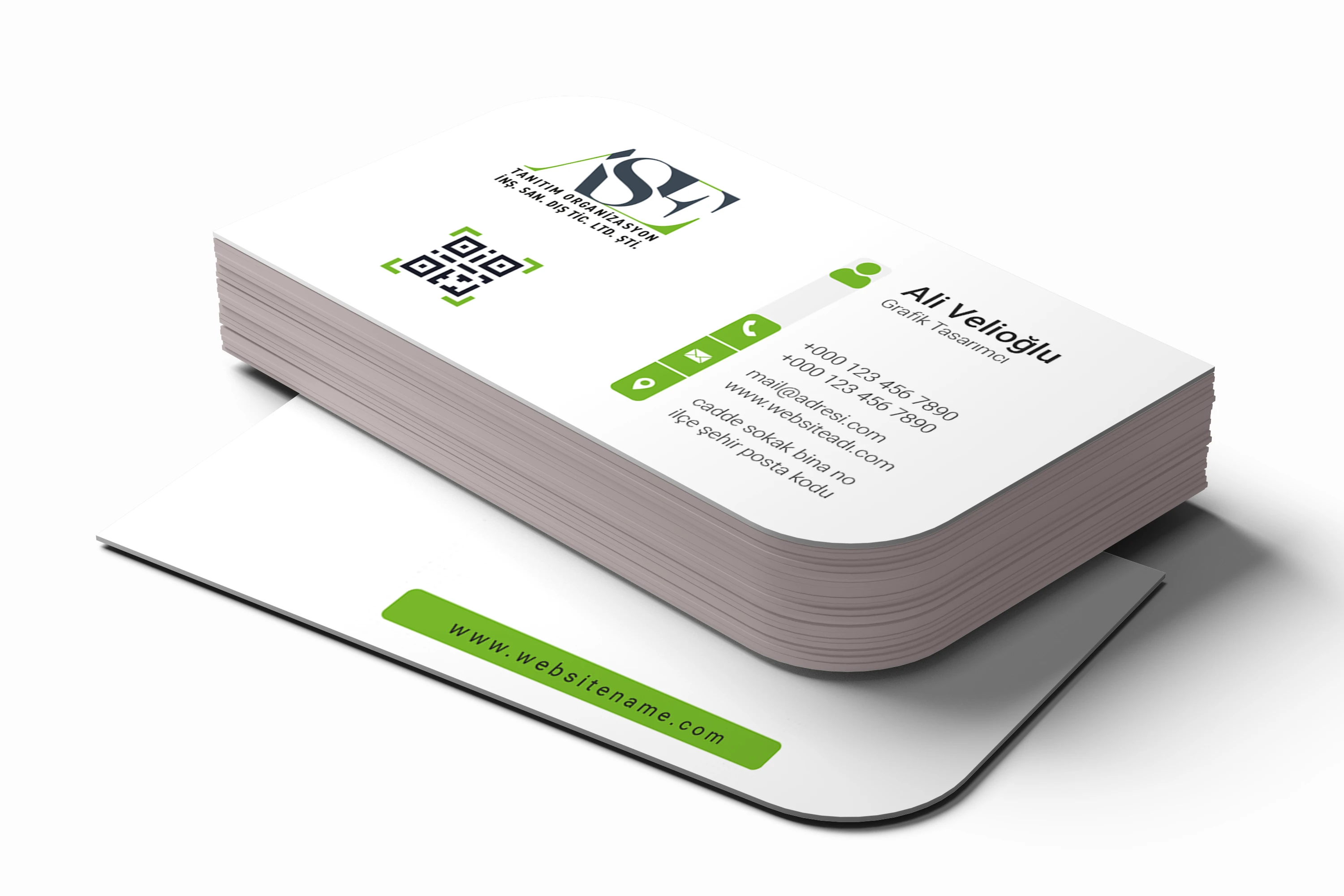 Özel Kesim Baskılı Kartvizit Mat Selefonlu