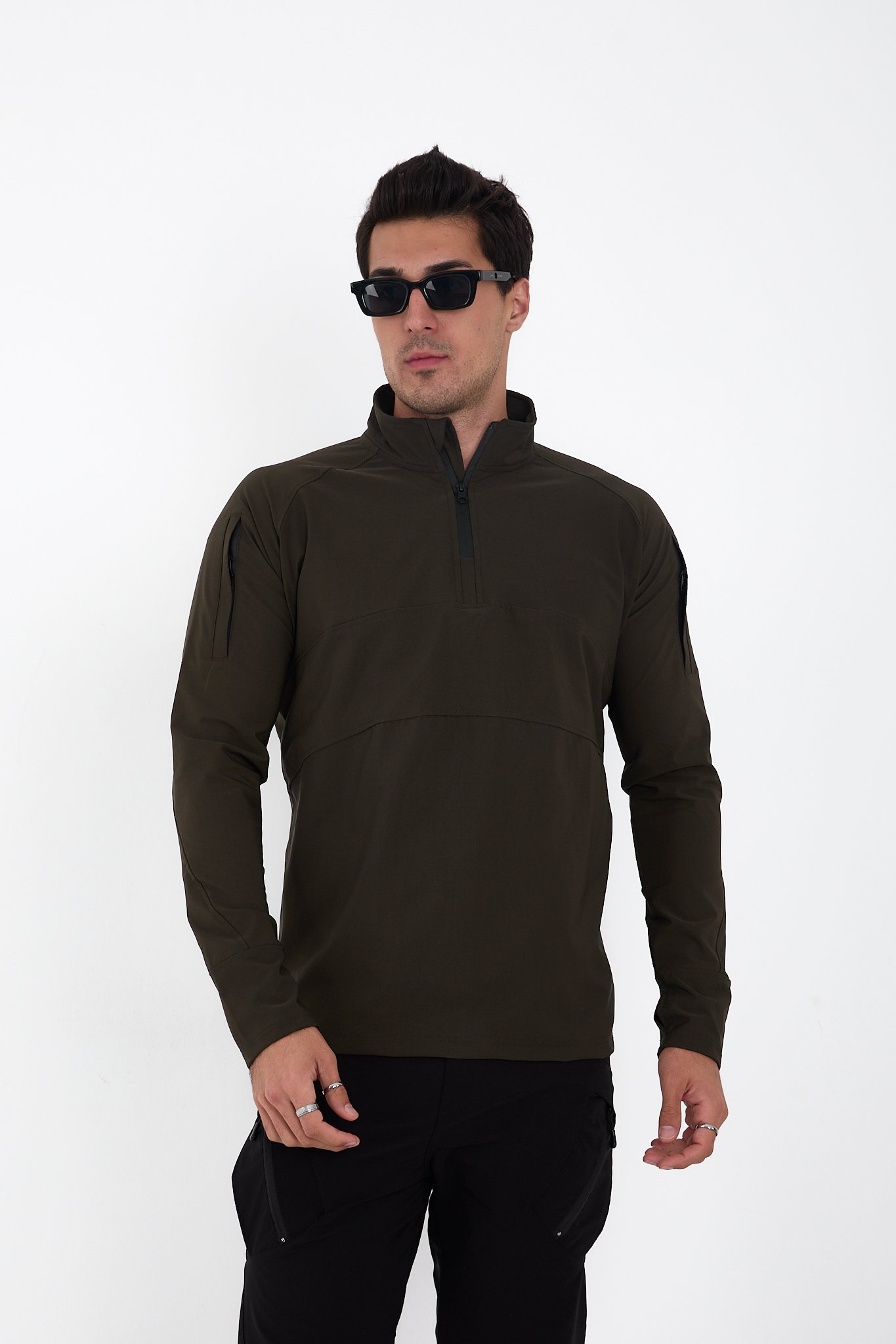 Camp136 Outdoor Sporlikra Erkek Taktik Sweatshirt - HAKİ