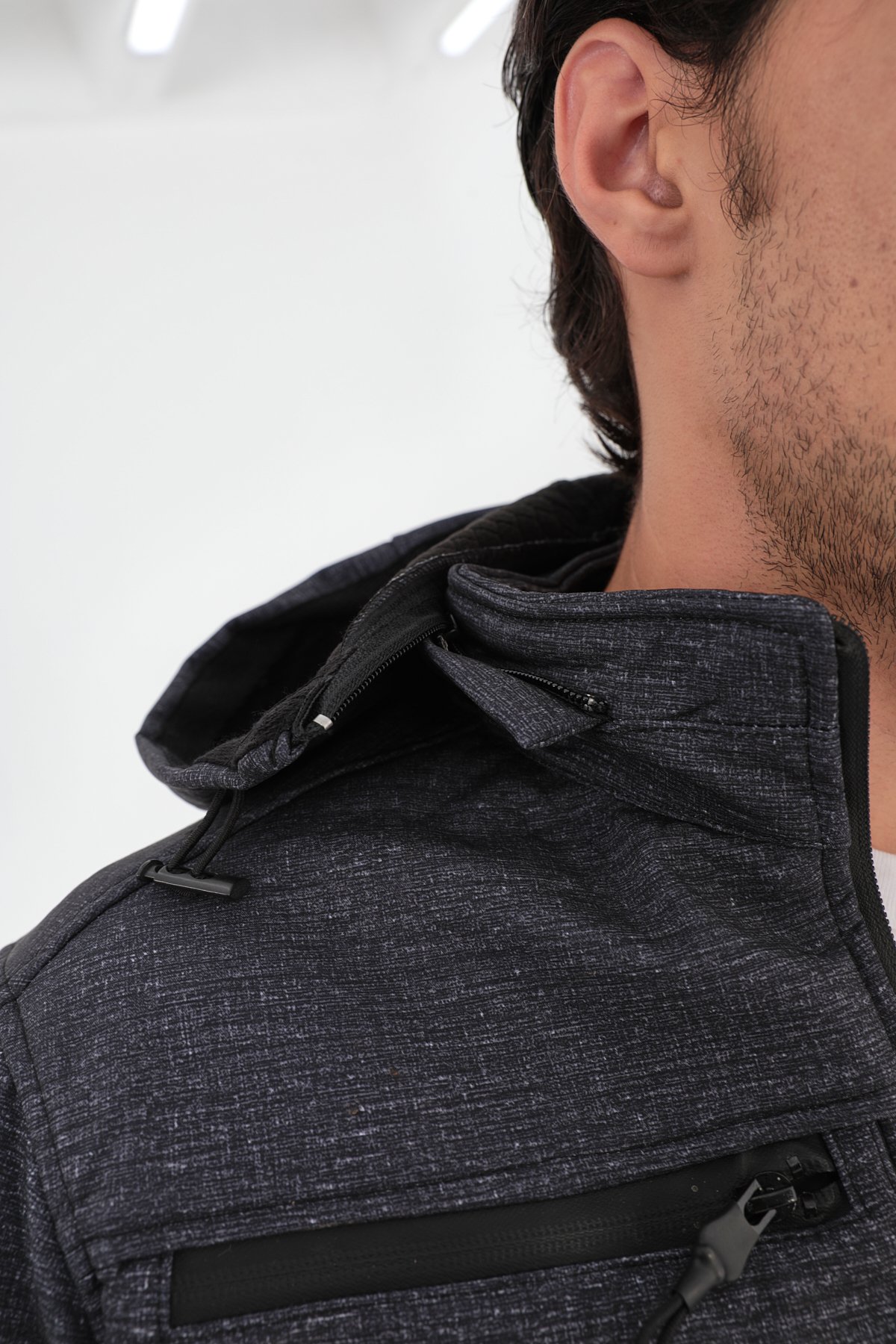 Camp456 Outdoor Tactical Softshell Su & Rüzgara Dayanıklı Seyyar Kapüşonlu Erkek Taktik Mont
