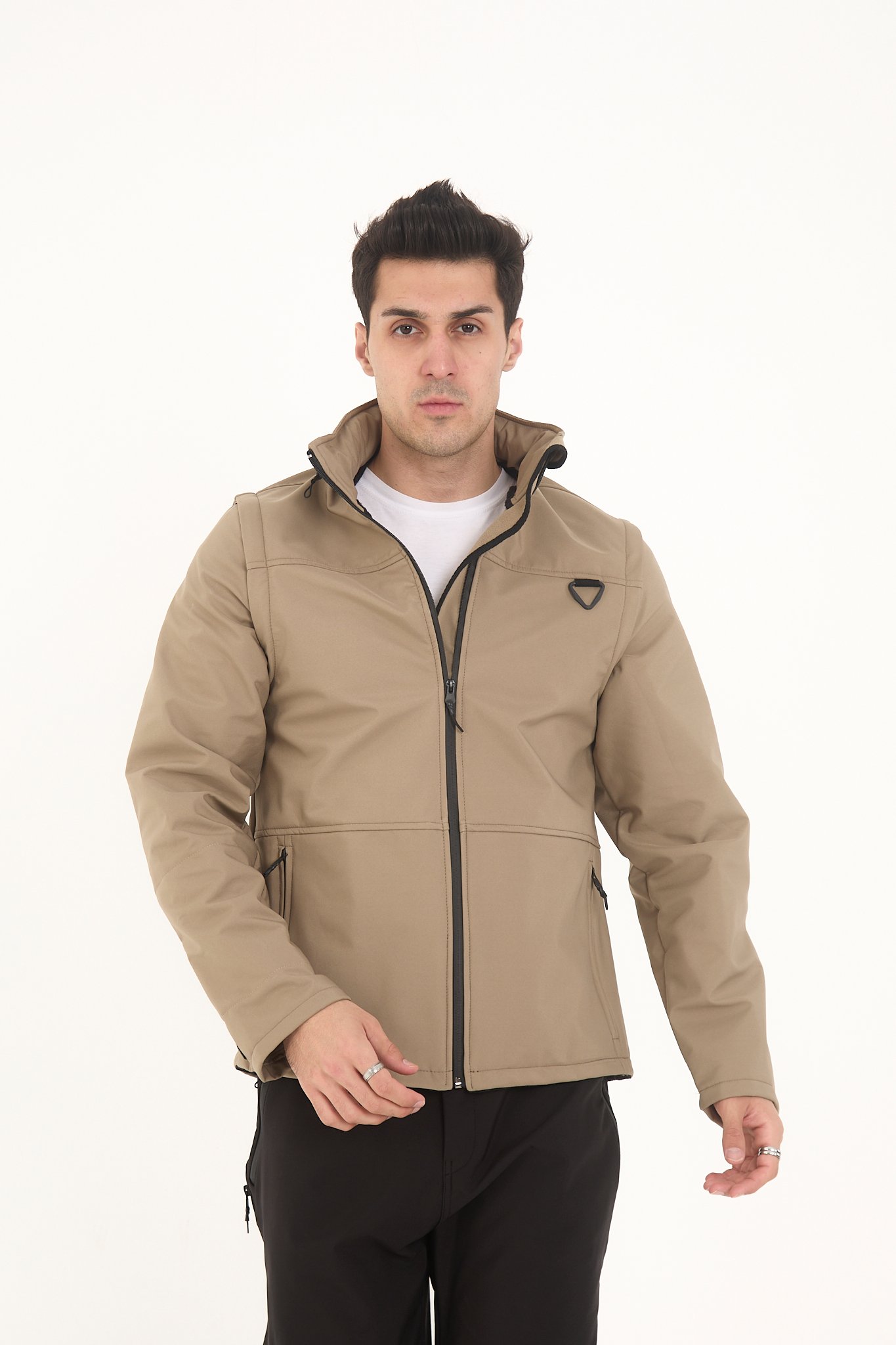 Camp460 / KM79 Outdoor Tactical Softshell Su & Rüzgara Dayanıklı Erkek Taktik Yelek & Mont - BEJ