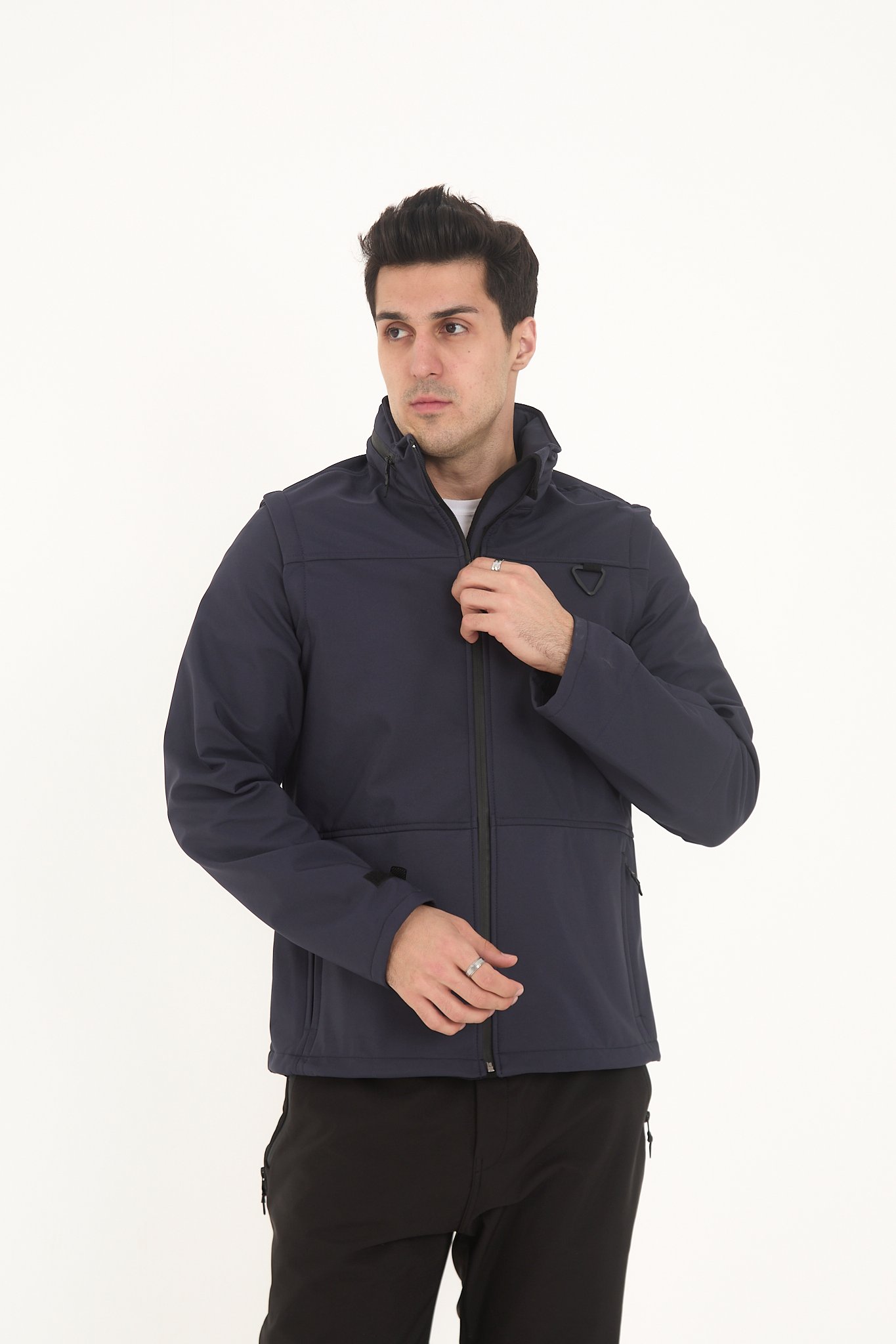 Camp460 / KM79 Outdoor Tactical Softshell Su & Rüzgara Dayanıklı Erkek Taktik Yelek & Mont - LACİVERT