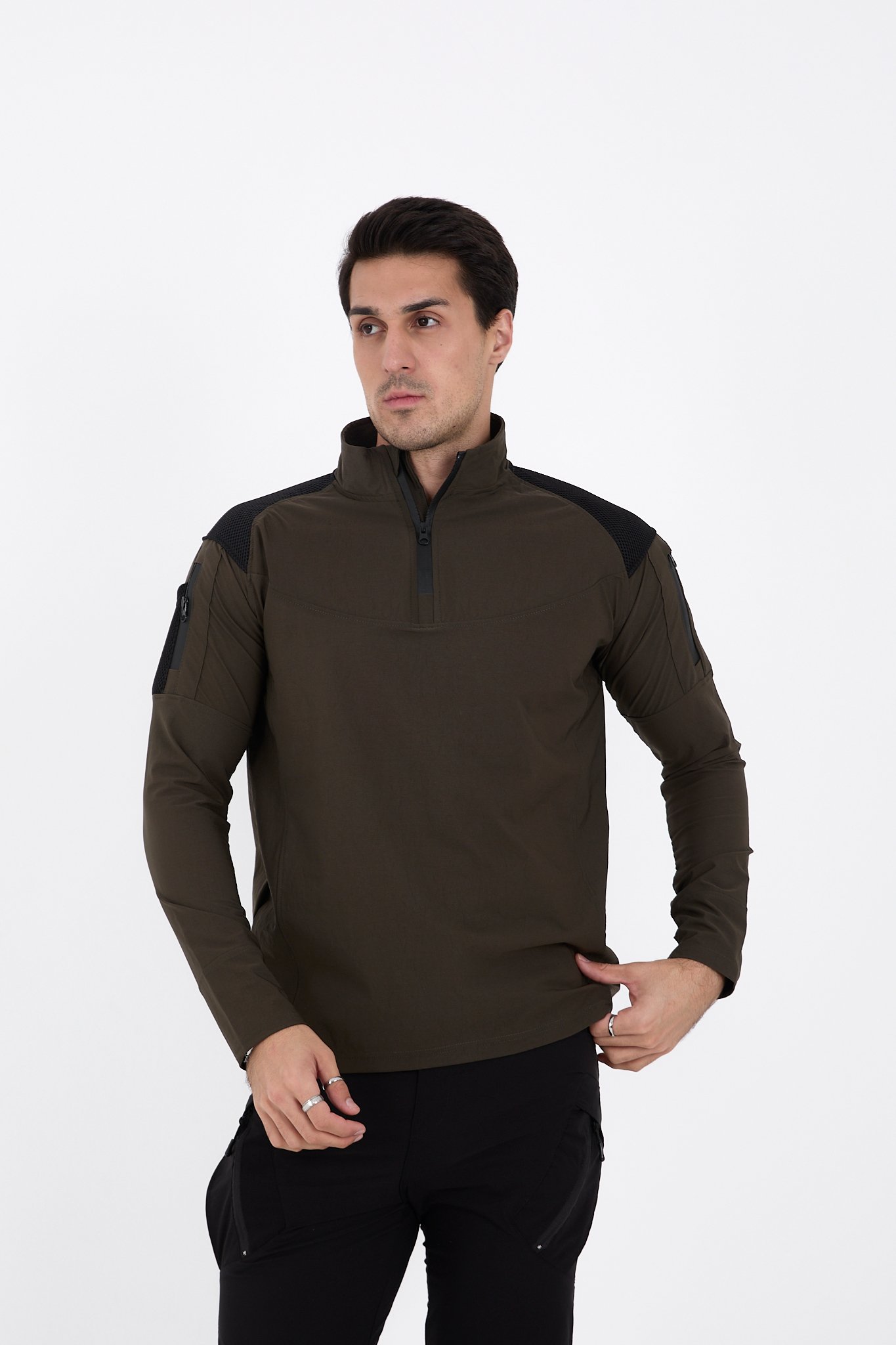 Camp137 Outdoor Sporlikra Erkek Taktik Sweatshirt - HAKİ