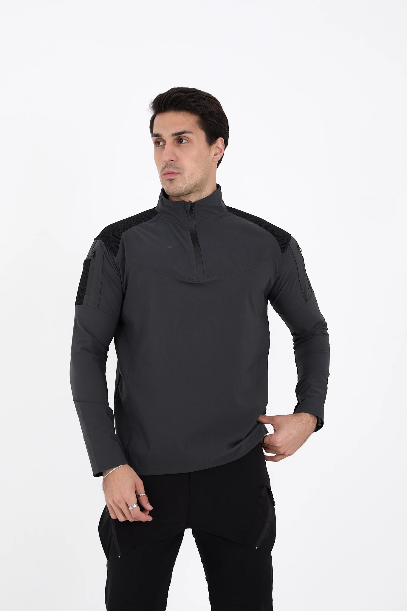 Camp137 Outdoor Tactical Su iticili Erkek Taktik Sweatshirt - ANTRASİT