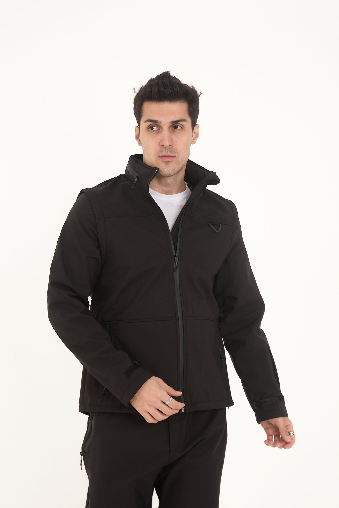 Camp460 / KM79 Outdoor Tactical Softshell Su & Rüzgara Dayanıklı Erkek Taktik Yelek & Mont - SİYAH