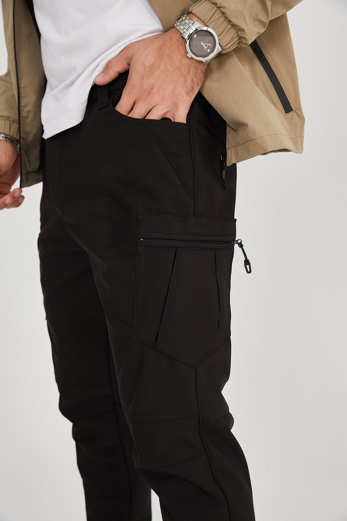 Camp590 Outdoor Tactical Softshell Su & Rüzgara Dayanıklı Kışlık Erkek Taktik Pantolon