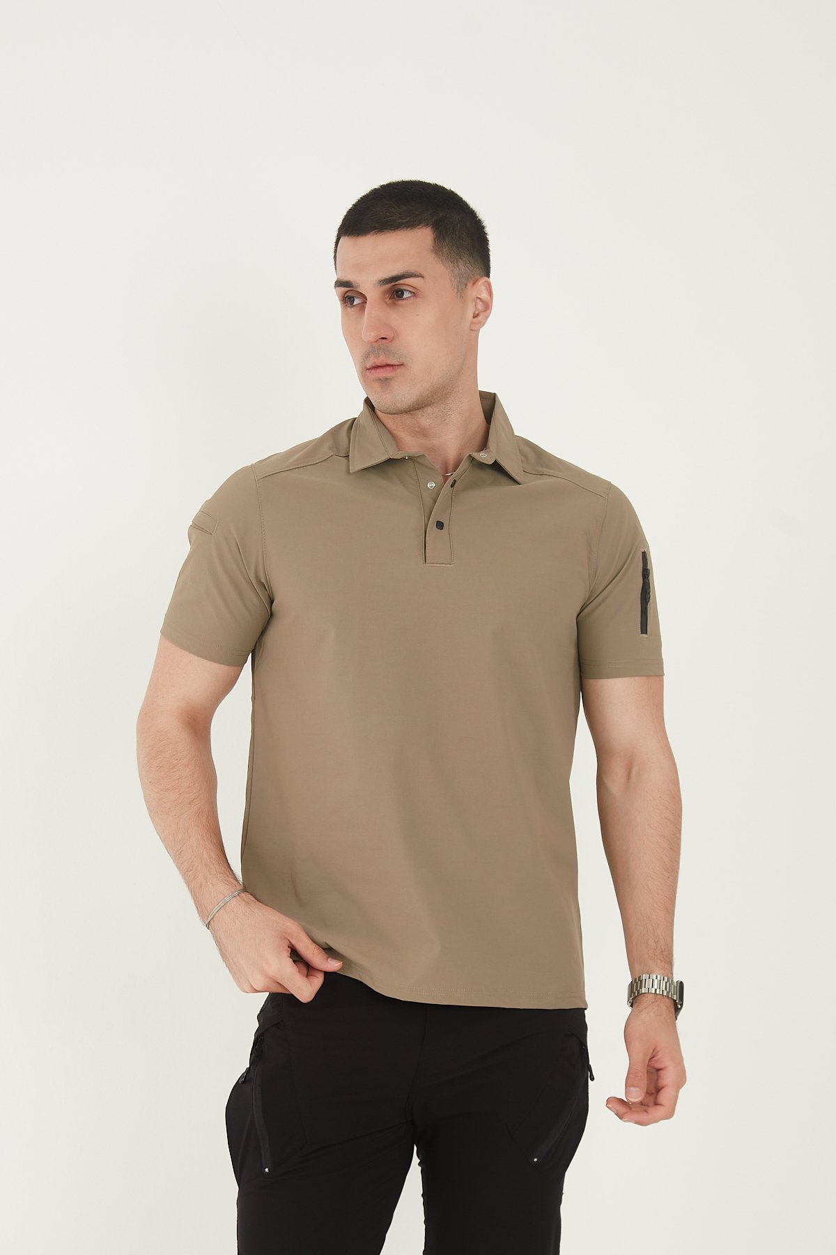 Camp615 Outdoor Tactical Su iticili Erkek Taktik Tişört - BEJ