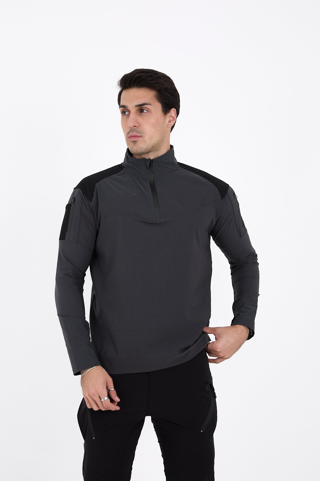 Camp137 Outdoor Tactical Su iticili Erkek Taktik Sweatshirt - ANTRASİT
