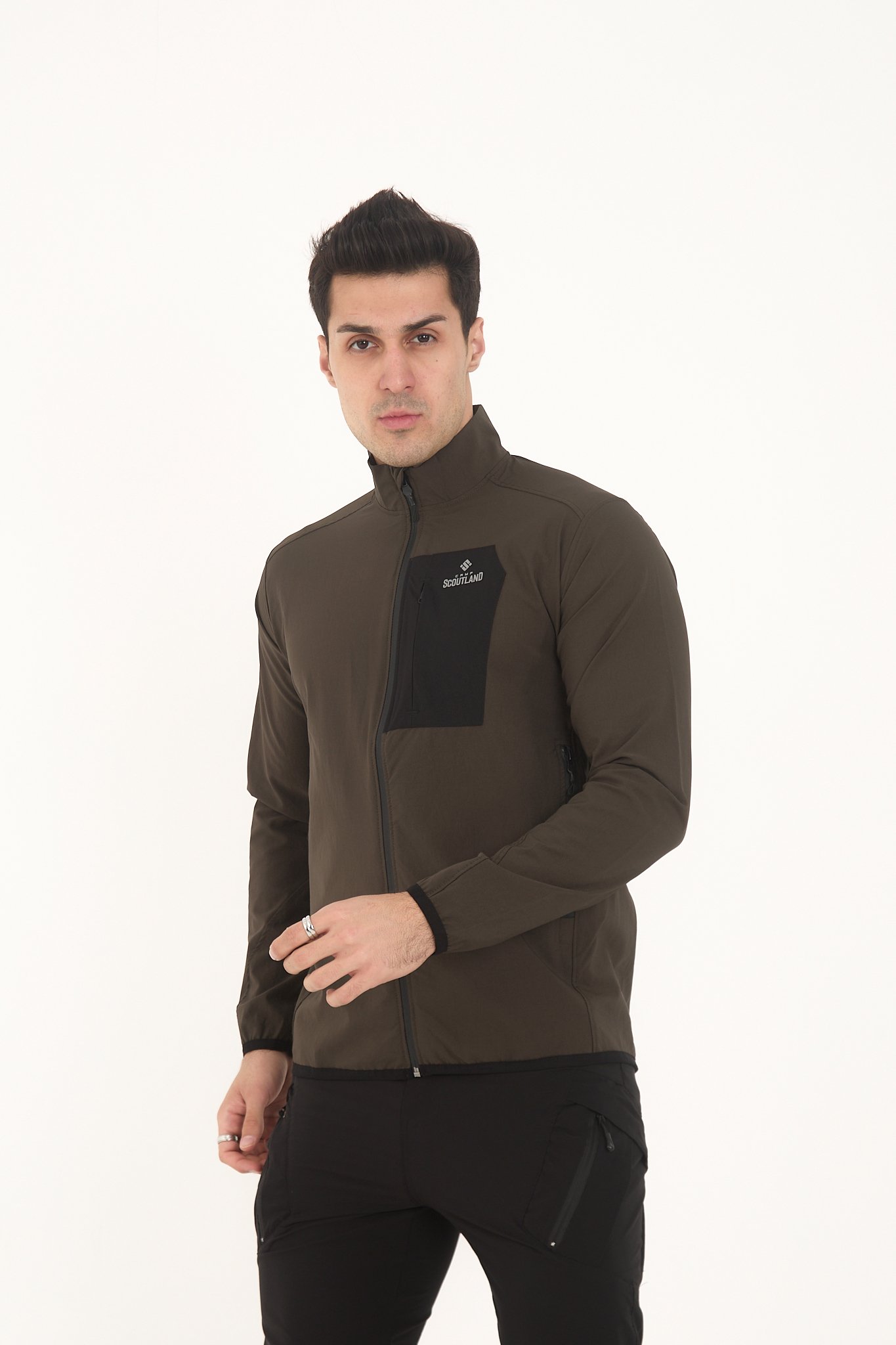 Camp255 / TK35 Outdoor Tactical Su iticili Erkek Fermuarlı Taktik Sweatshirt - HAKİ