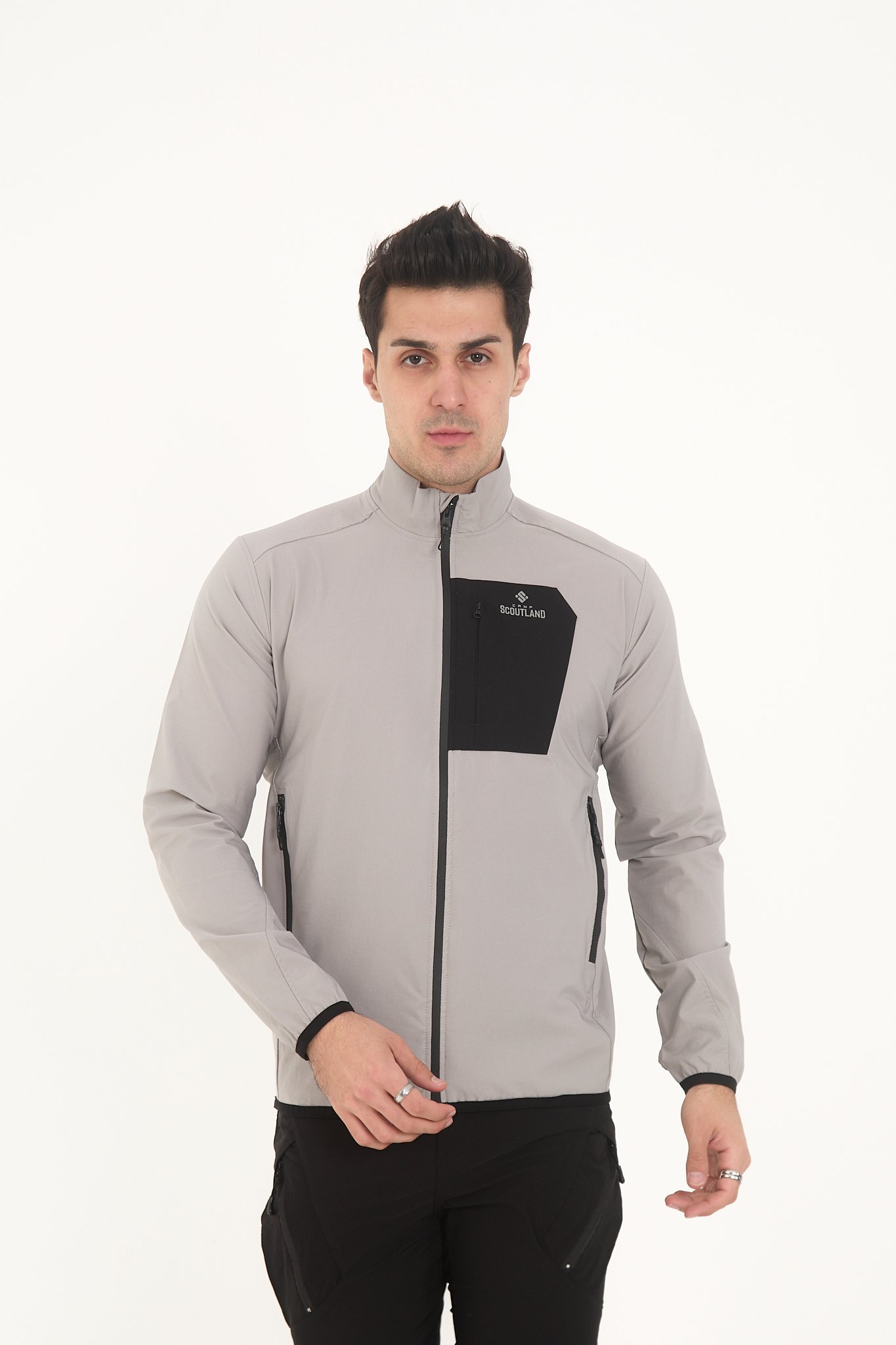 Camp255 / TK35 Outdoor Tactical Su iticili Erkek Fermuarlı Taktik Sweatshirt - TAŞ