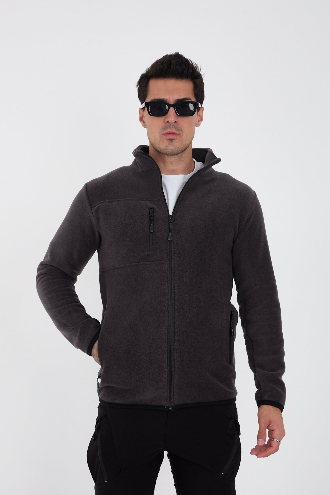Camp245 Outdoor Tactical Erkek Fermuarlı Taktik Polar Sweatshirt