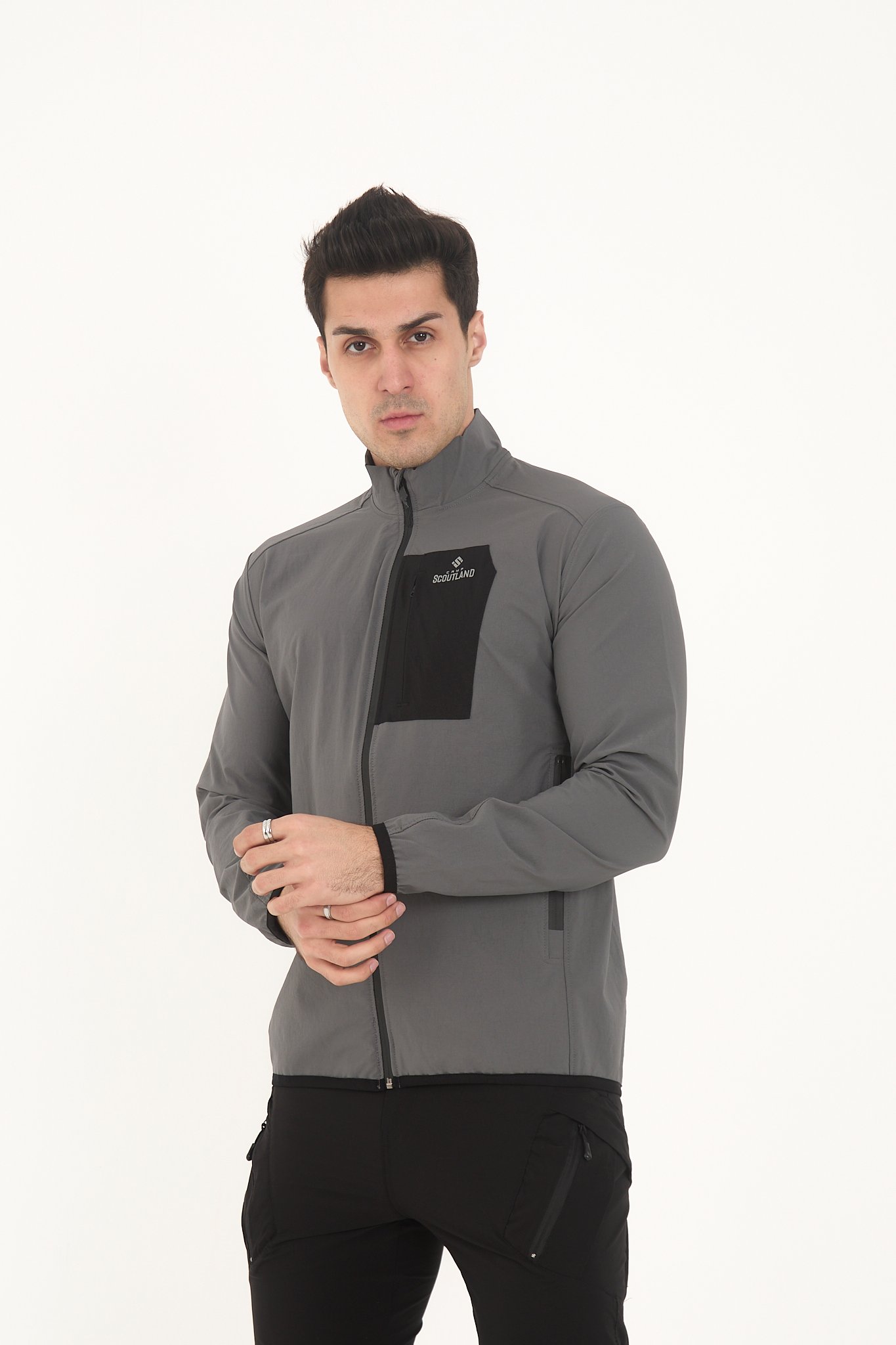 Camp255 / TK35 Outdoor Tactical Su iticili Erkek Fermuarlı Taktik Sweatshirt - GRİ