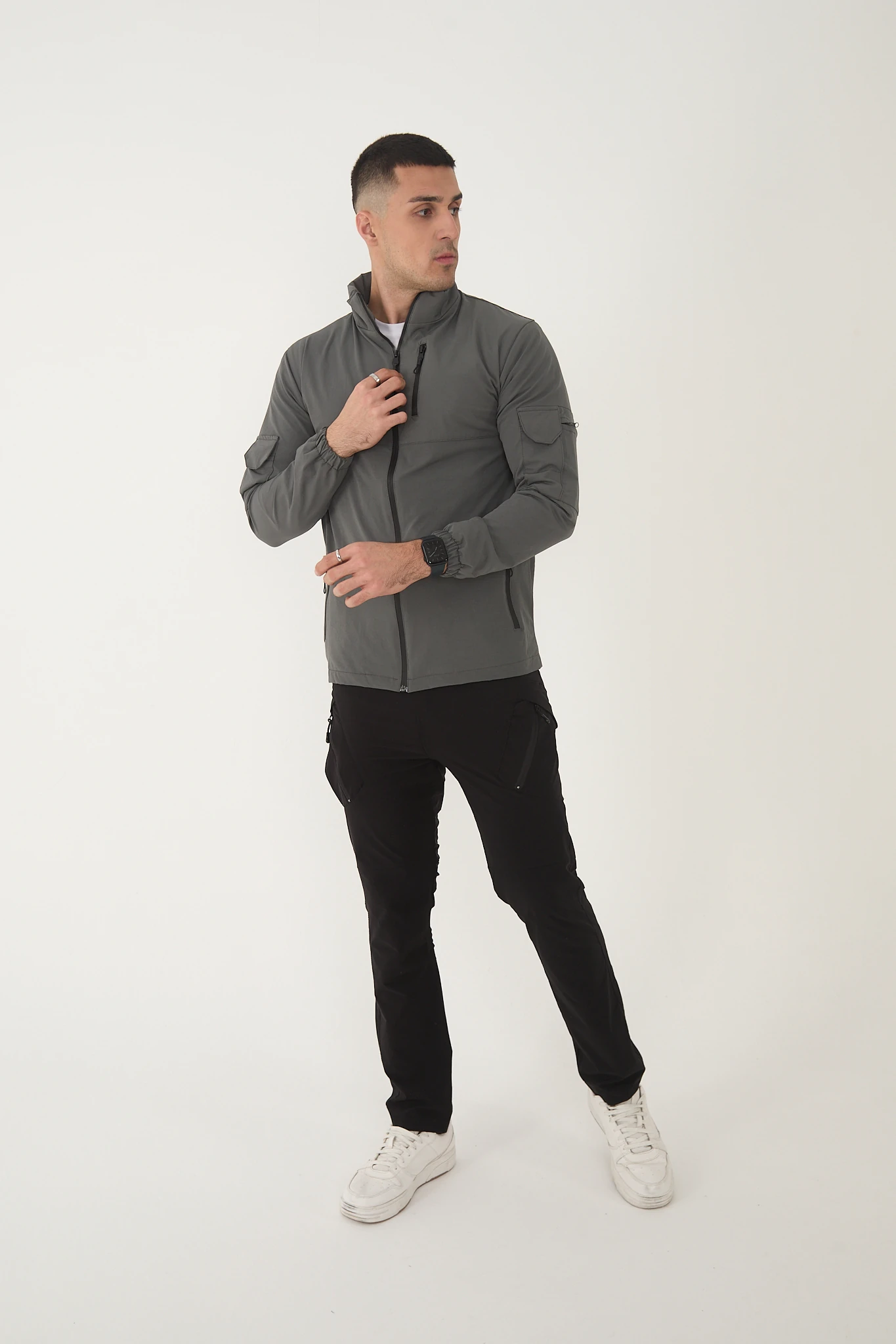 Camp490 Outdoor Tactical Çok Cepli Su iticili Erkek Mevsimlik Taktik Likralı Mont